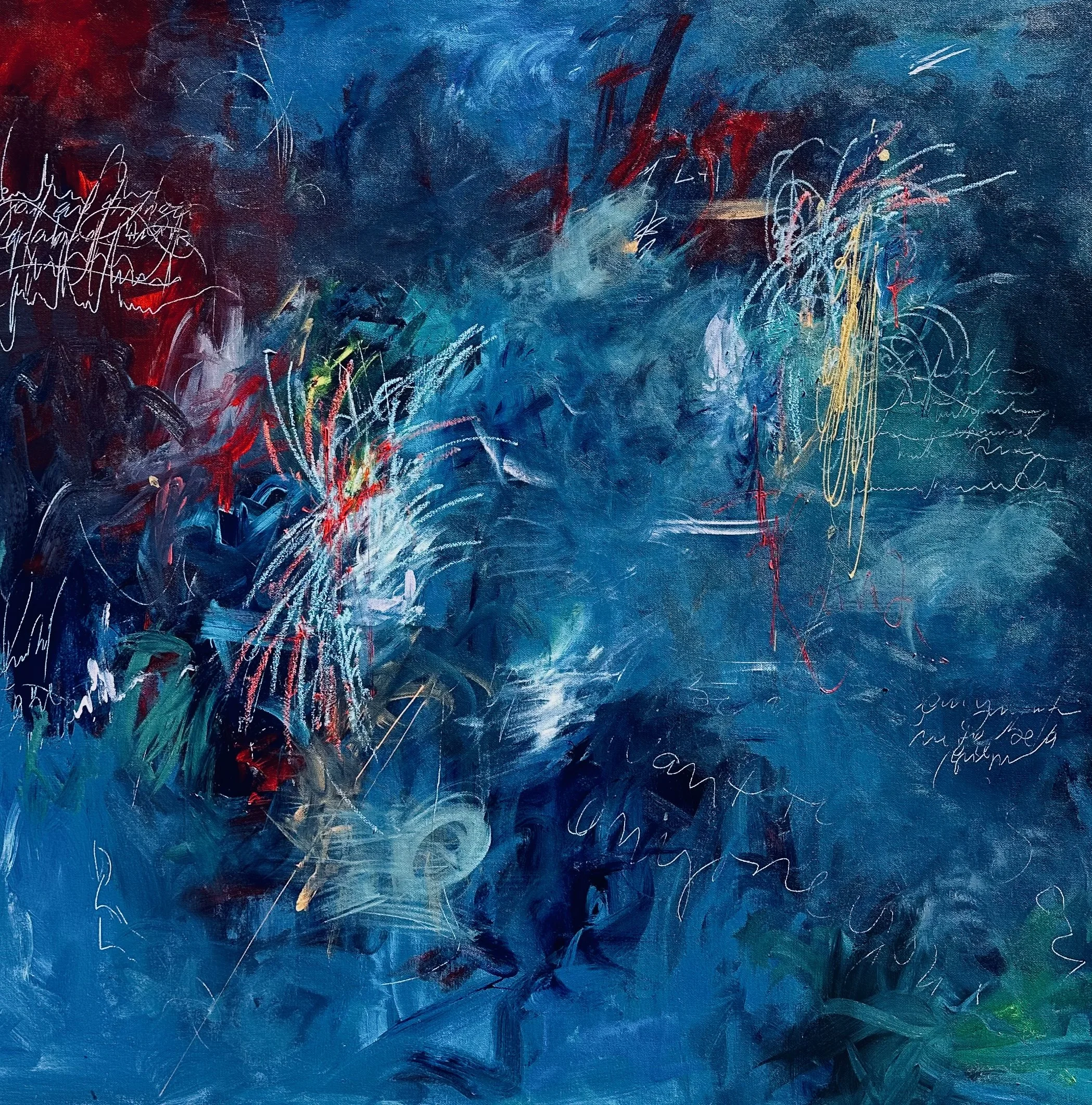 Reclaiming - The Return
36"x36" Acrylic & Oil stick on Canvas