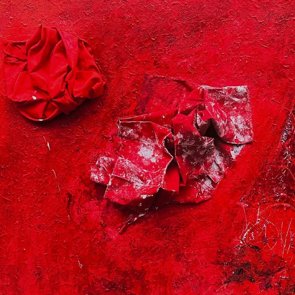 Hold it all together, 24"x24" Mixed-Media on Canvas