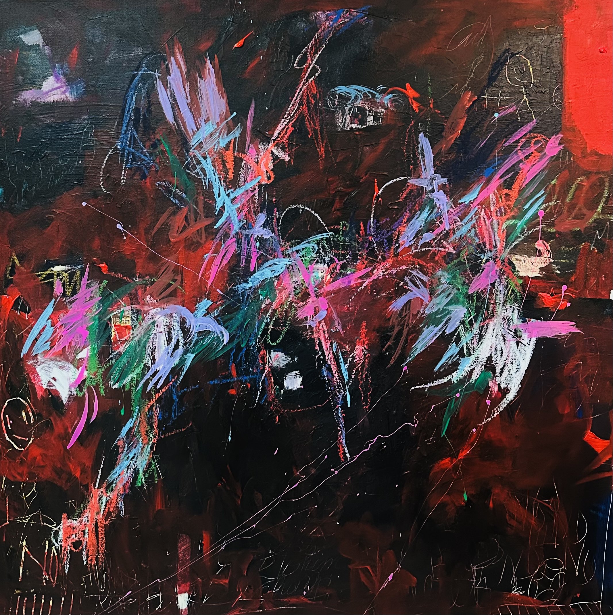 Reclaiming - Untamed
36"x36" Acrylic & Oil Stick on Canvas