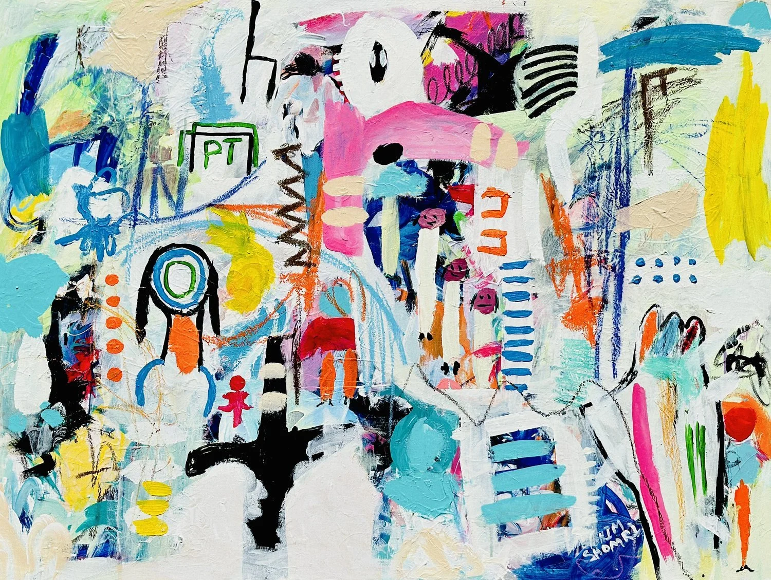 Passenger, 30"x40" Mixed-Media on Canvas