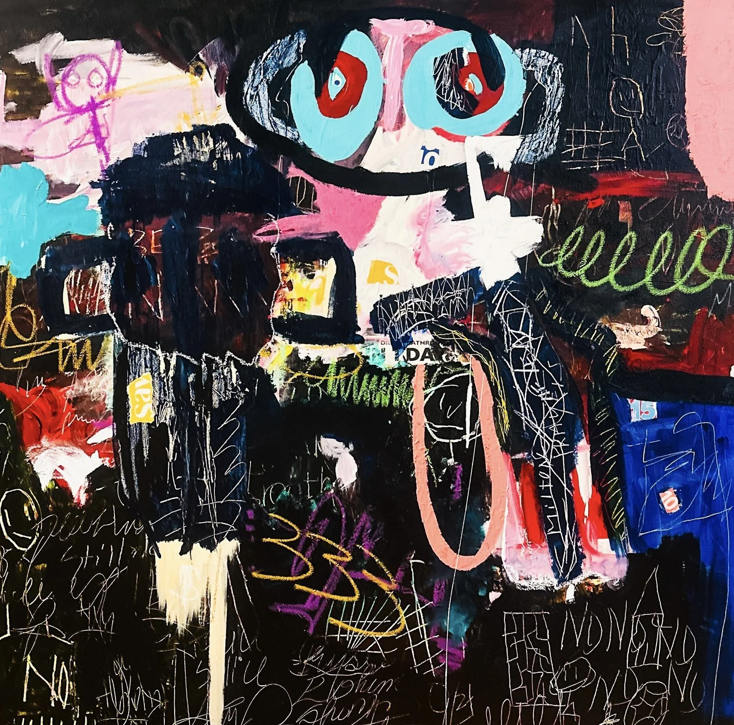 Untitled, 36" x 36" Mixed-Media on Canvas
