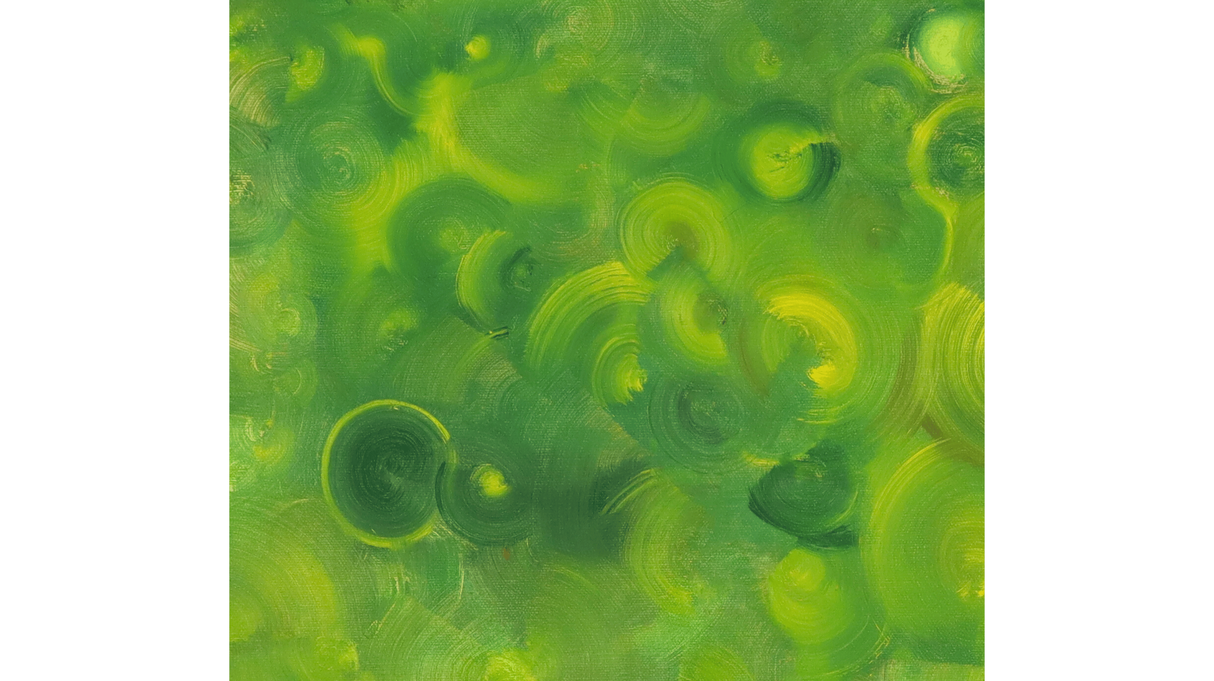 Textured surface of abstract green artwork with subtle tonal variations