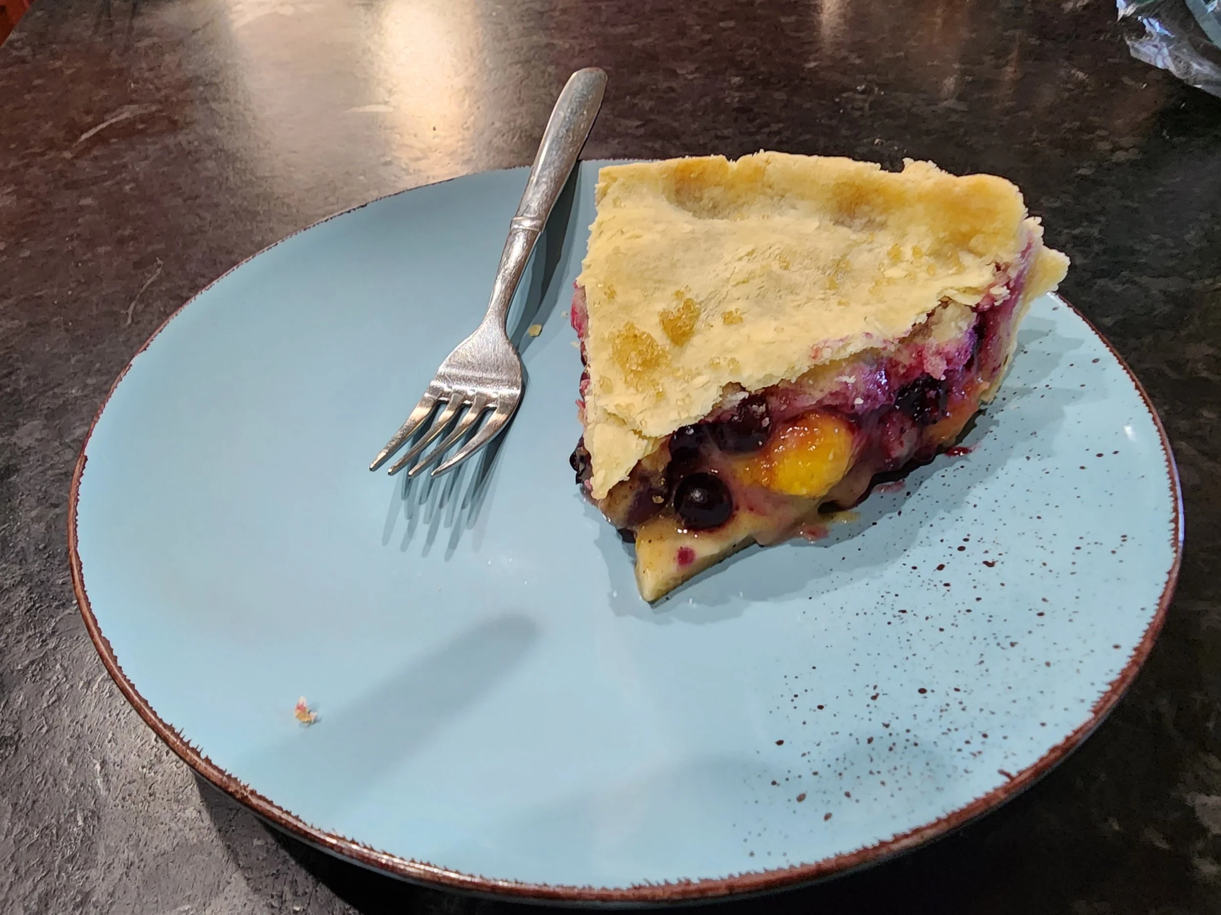 Blueberry and Peach Pie