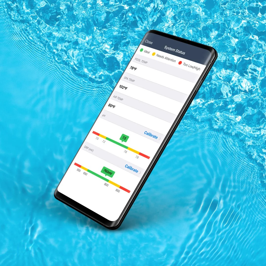 Smart pool automation controls managed from a phone app