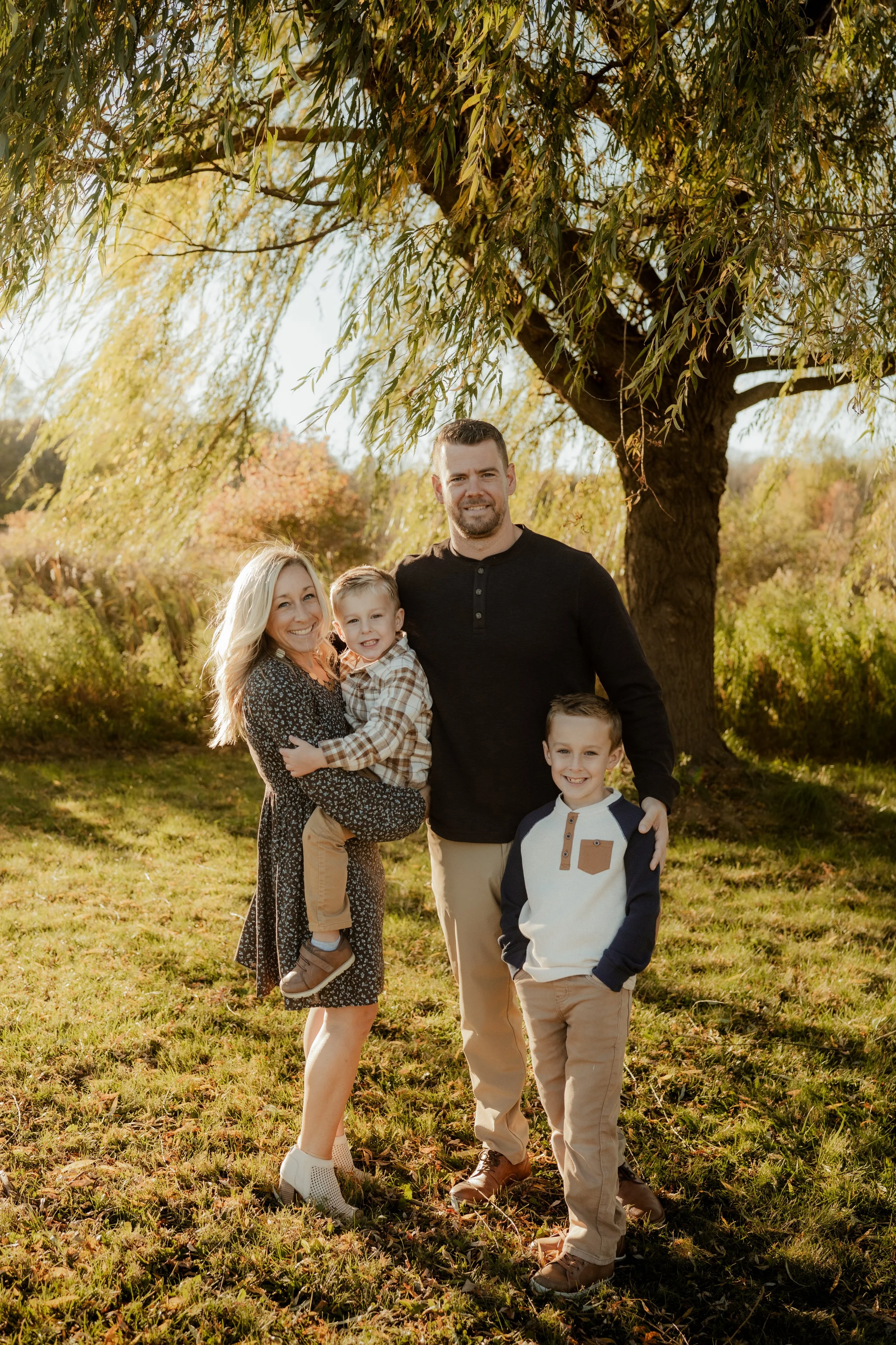 Amanda, her husband and two boys