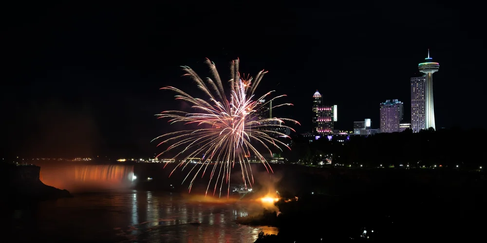 Fireworks over Niagara Falls - Horseshoe Falls