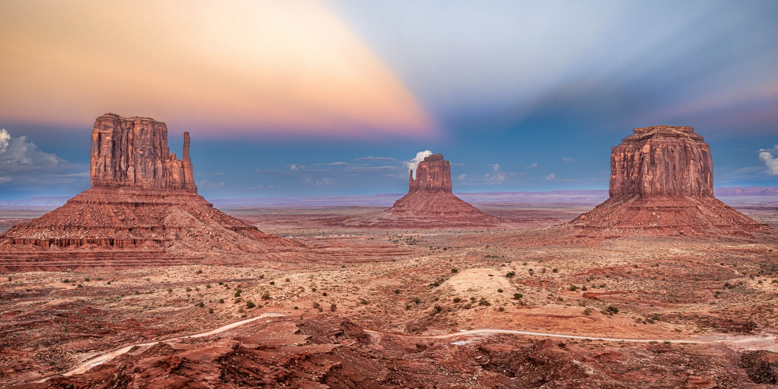 Sunset in Monument Valley - taken from the deck of the View Hotel