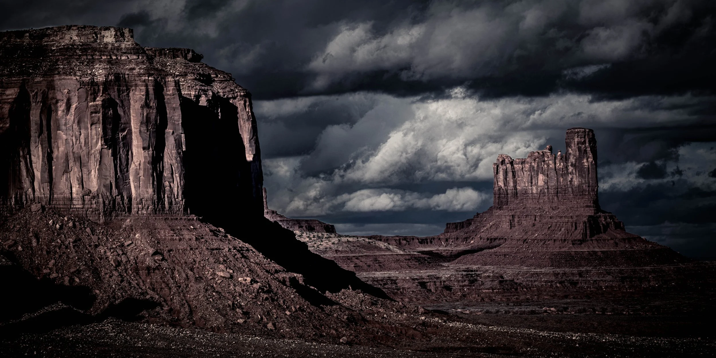 Monument Valley after sunset