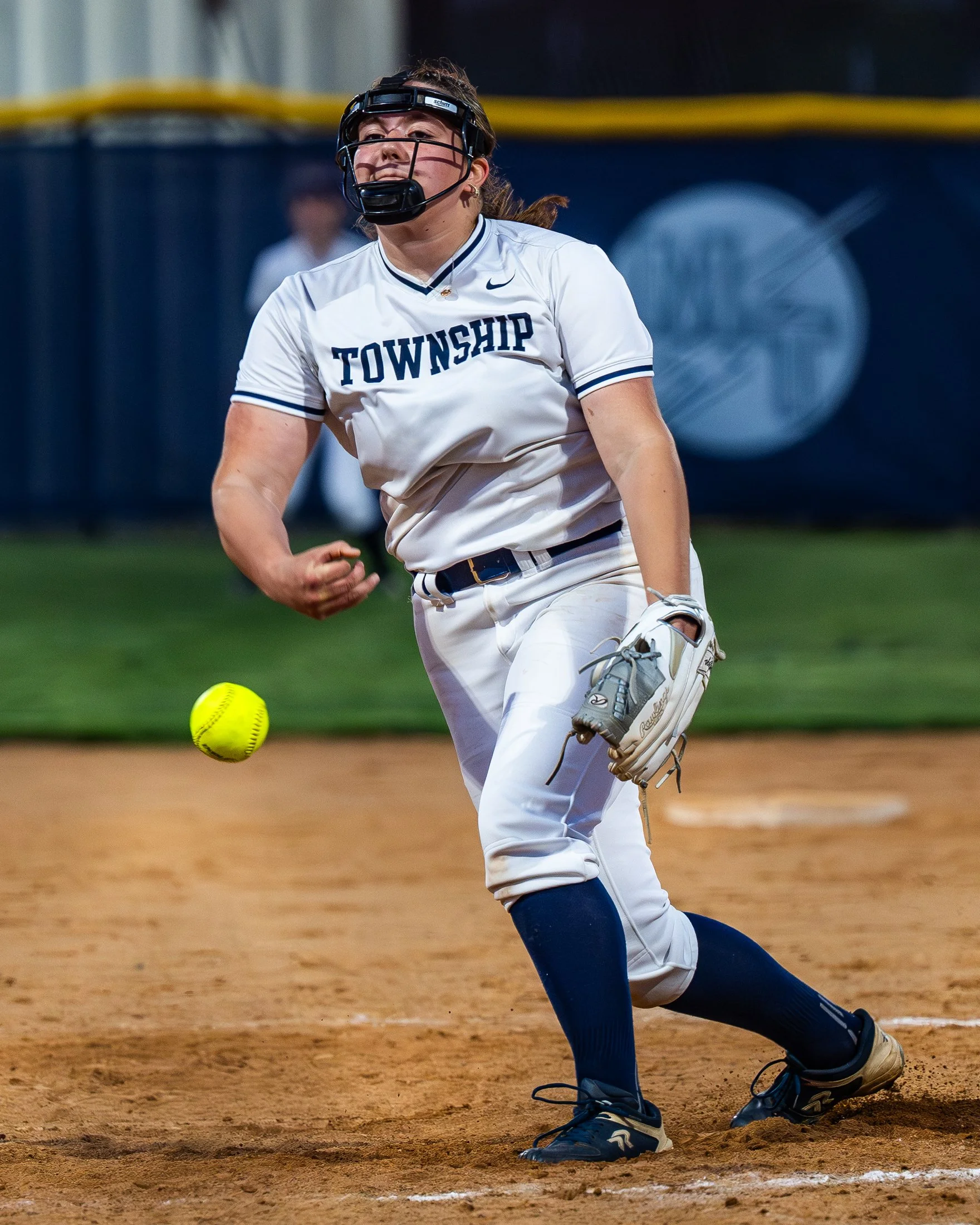 Manheim Township pitcher Violet Wagner delivers a strike during a softball game versus Warwick.