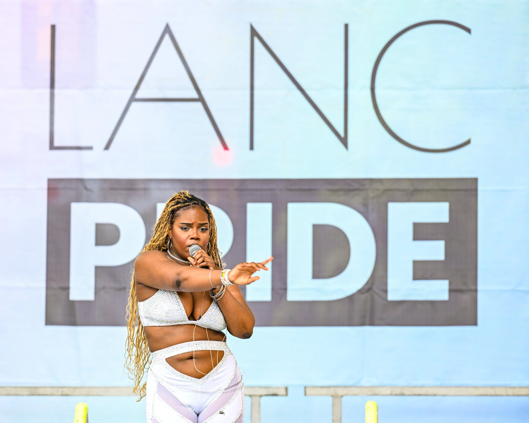 Artist Dulce performs at the 17th Annual Lancaster Pride Festival.