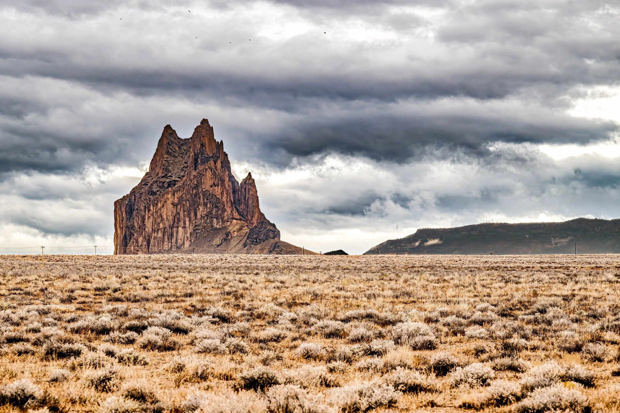 Shiprock view from Route 491 - the "fin" view