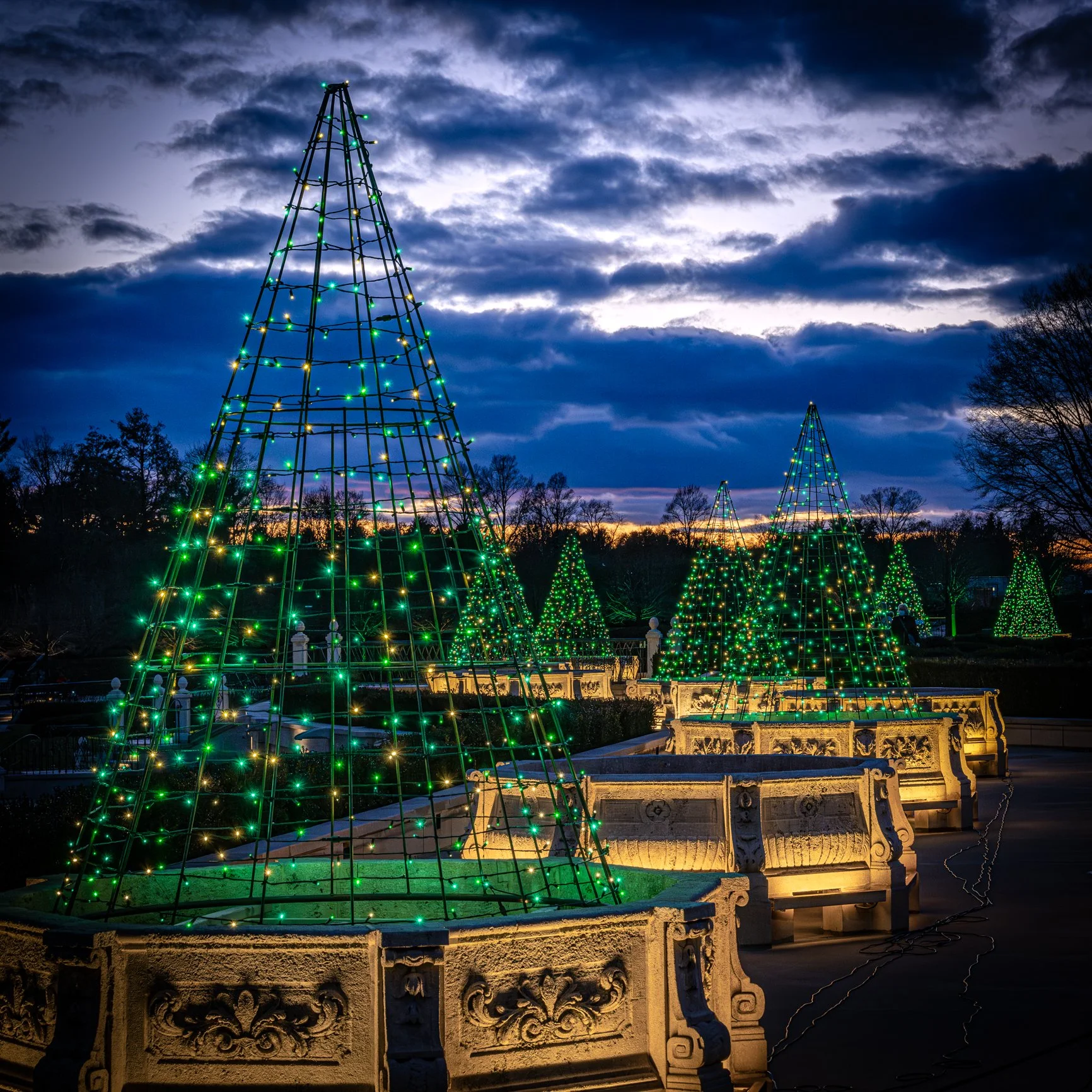Fountain Gardens Christmas Display at Longwood Gardens
