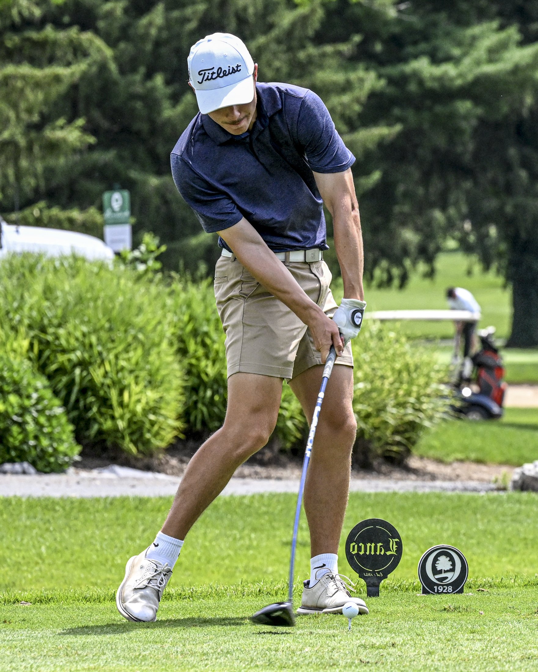 Tre Rios of Denver, PA tees of at the Lancaster Amateur golf tournament on Sunday, Jun. 22, 2025. The tournament was held at the Overlook Golf Course.