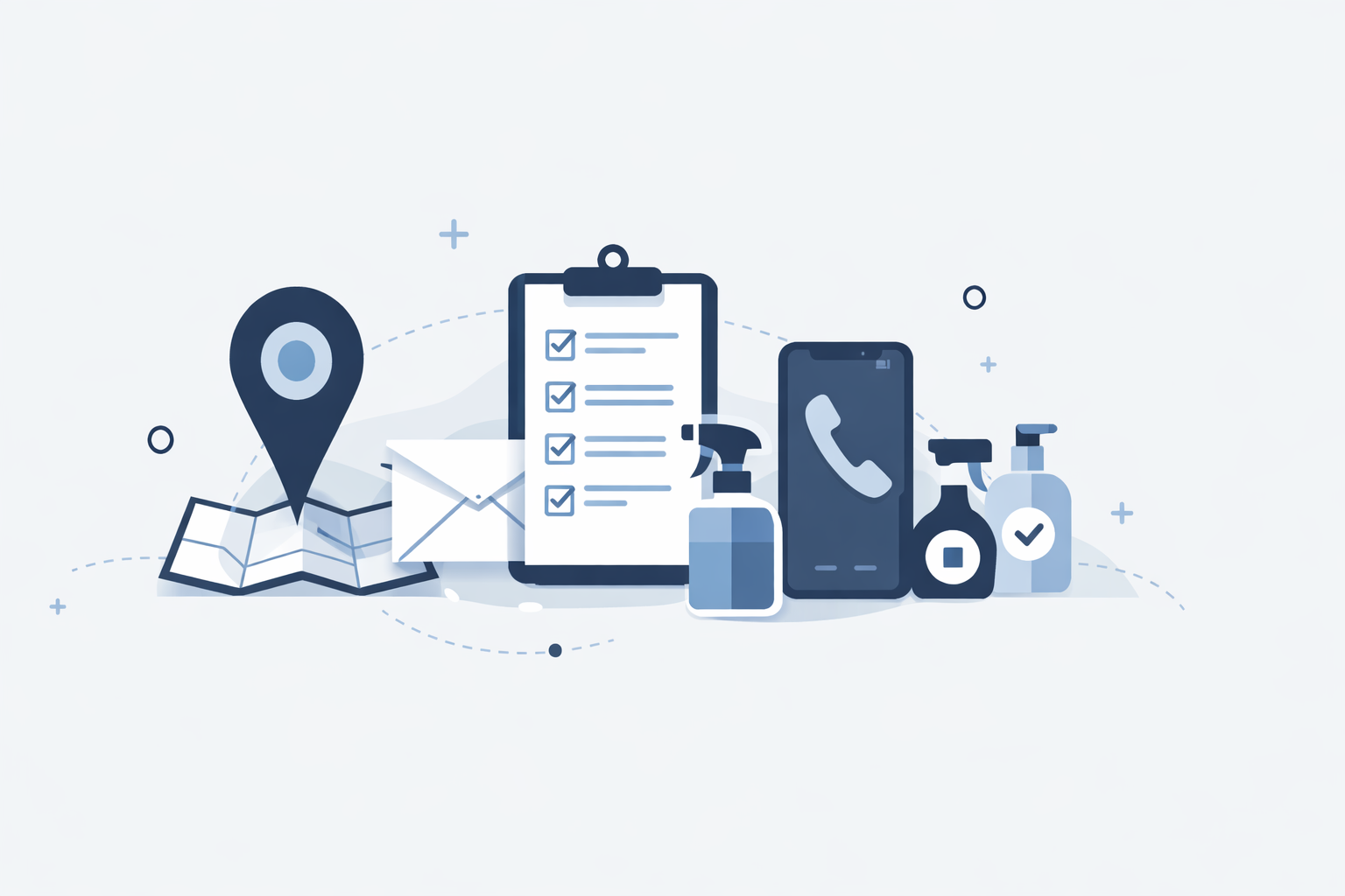 Contact Peak Cleaning Services illustration.