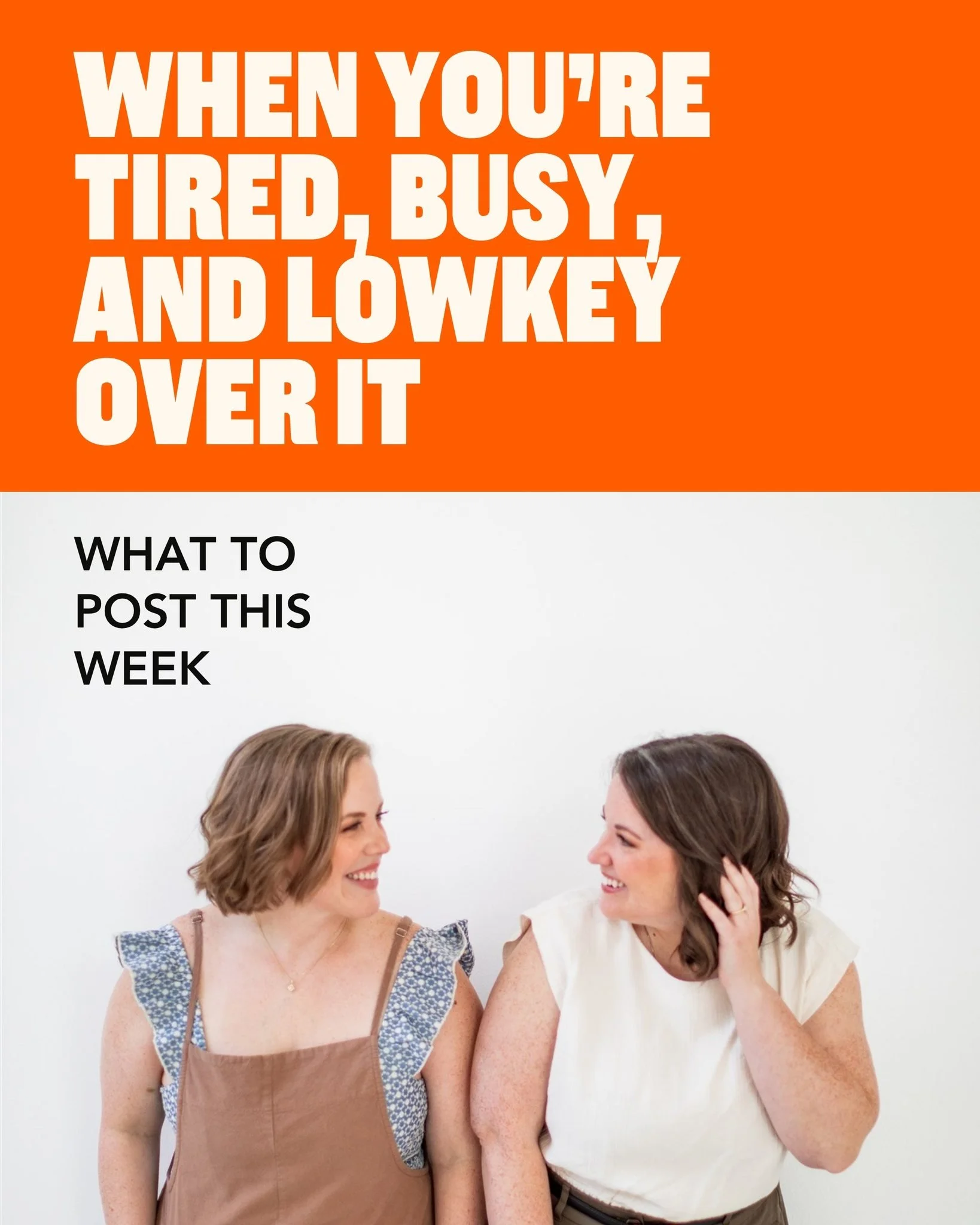 What we&rsquo;d have you post this week if you&rsquo;re tired, busy, and this close to ghosting your own brand ☕️

Let&rsquo;s just say it&hellip;
you don&rsquo;t need more ideas sitting in your notes app collecting dust.

You need simple.
Clear.
Act