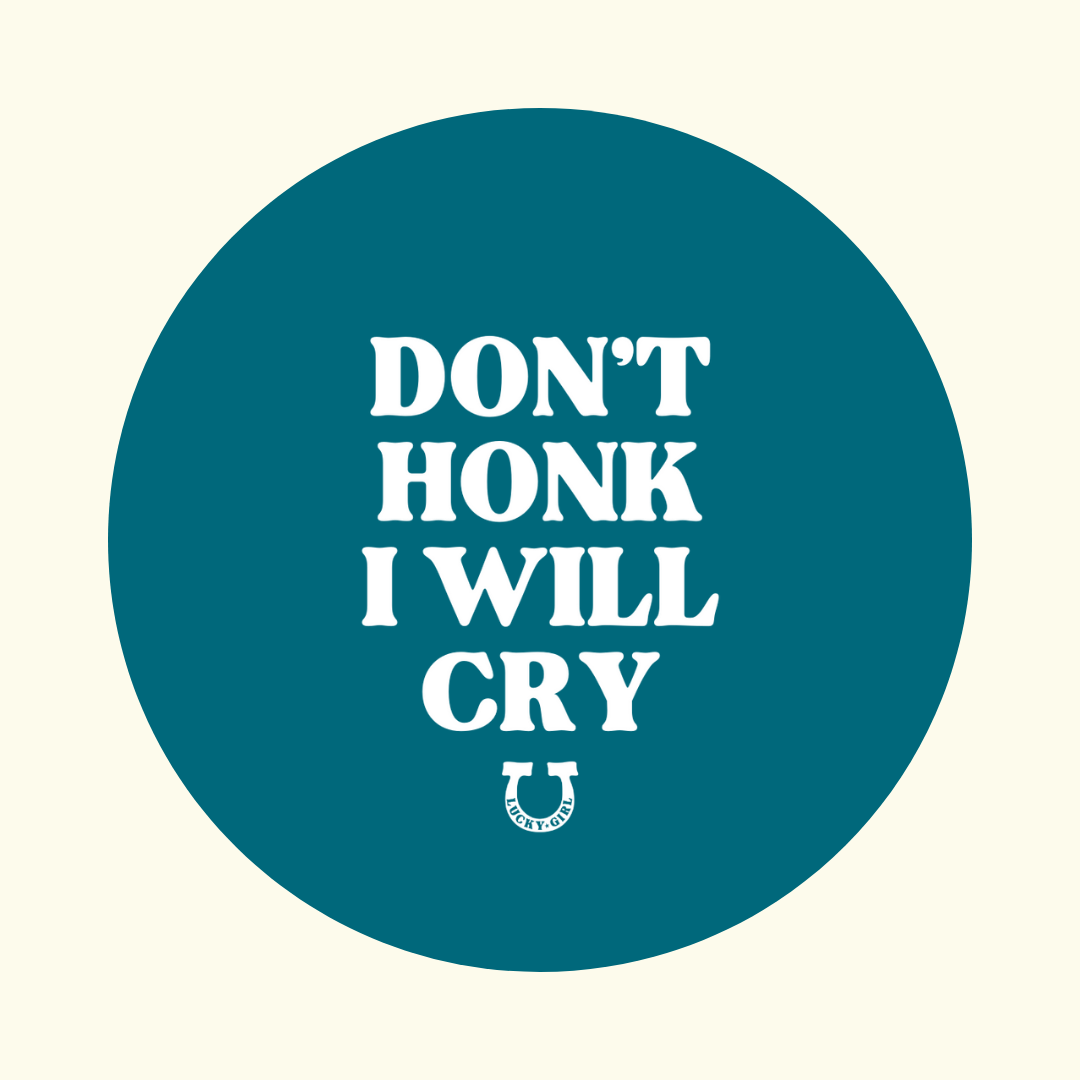 DON'T HONK I WILL CRY - STICKER