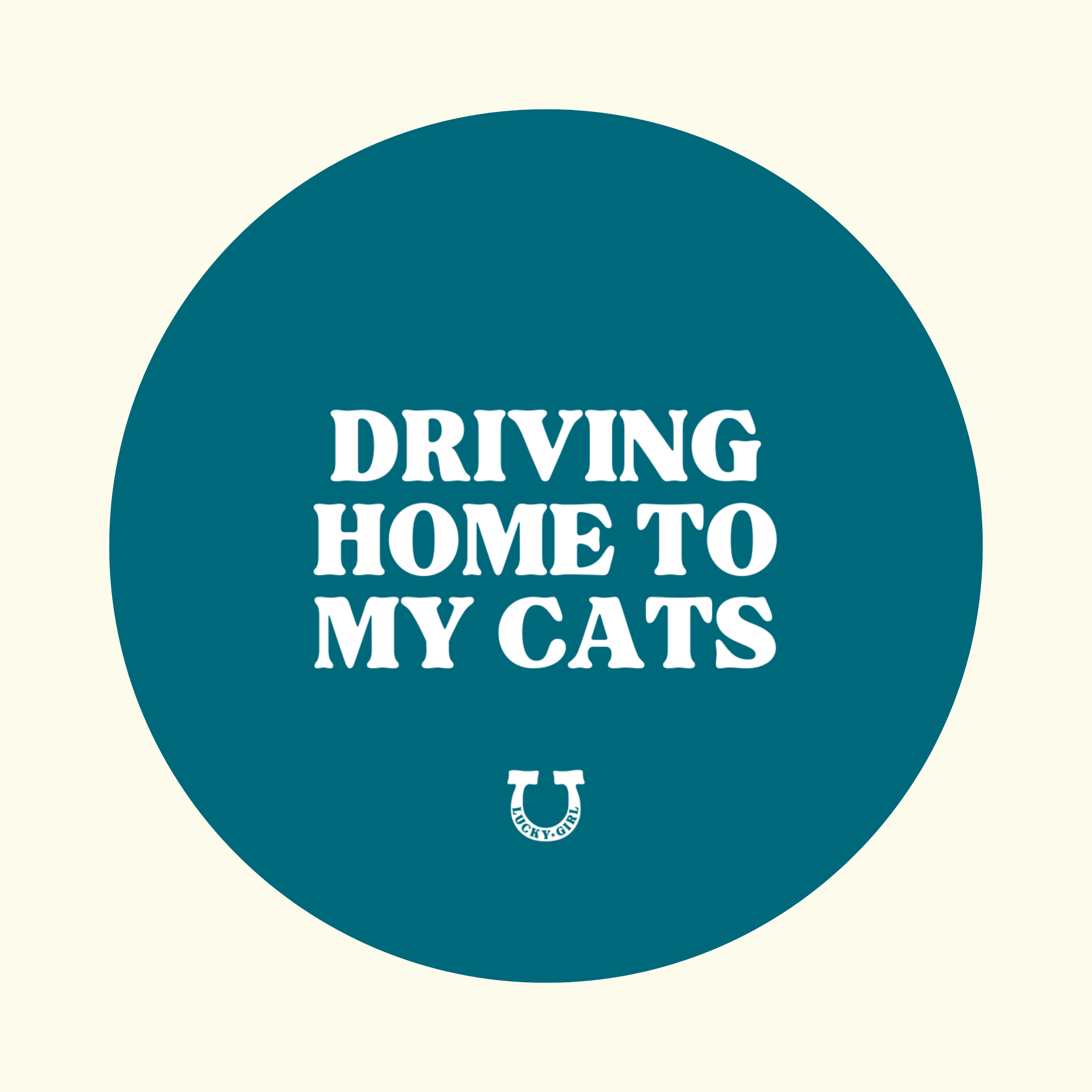 DRIVING HOME TO MY CATS - MAGNET
