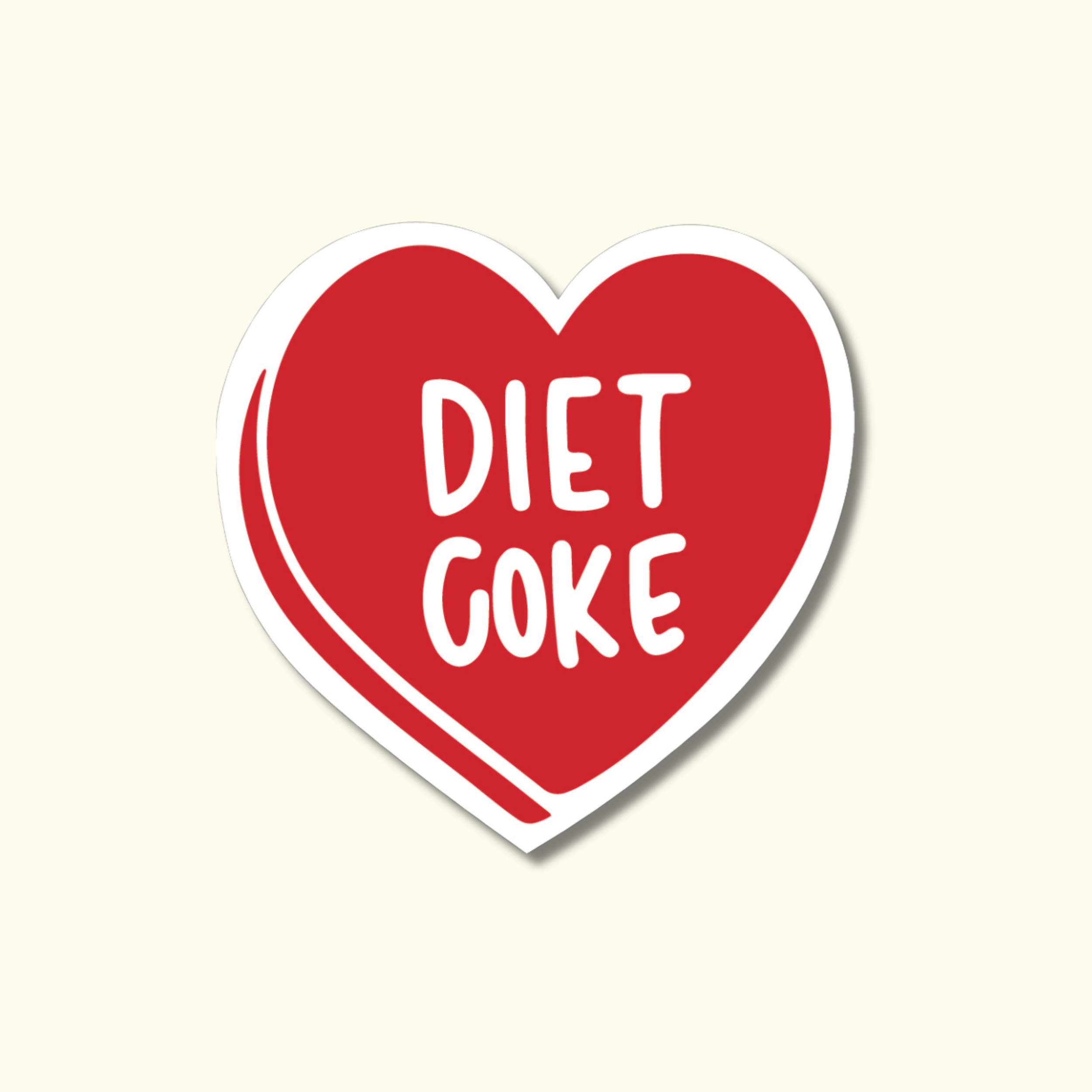 DIET COKE - HEART STICKER