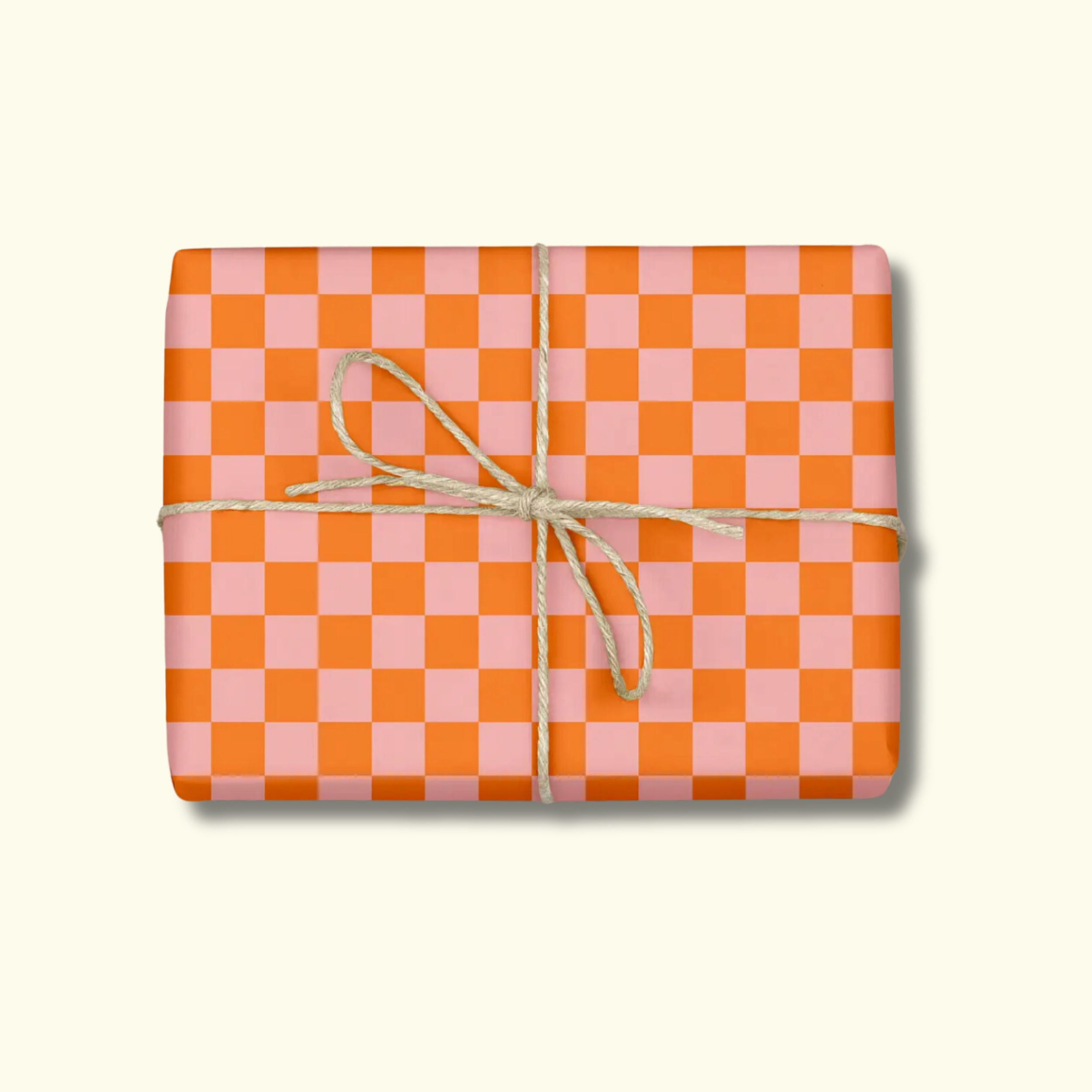 CORAL CHECKERBOARD - WRAPPING PAPER