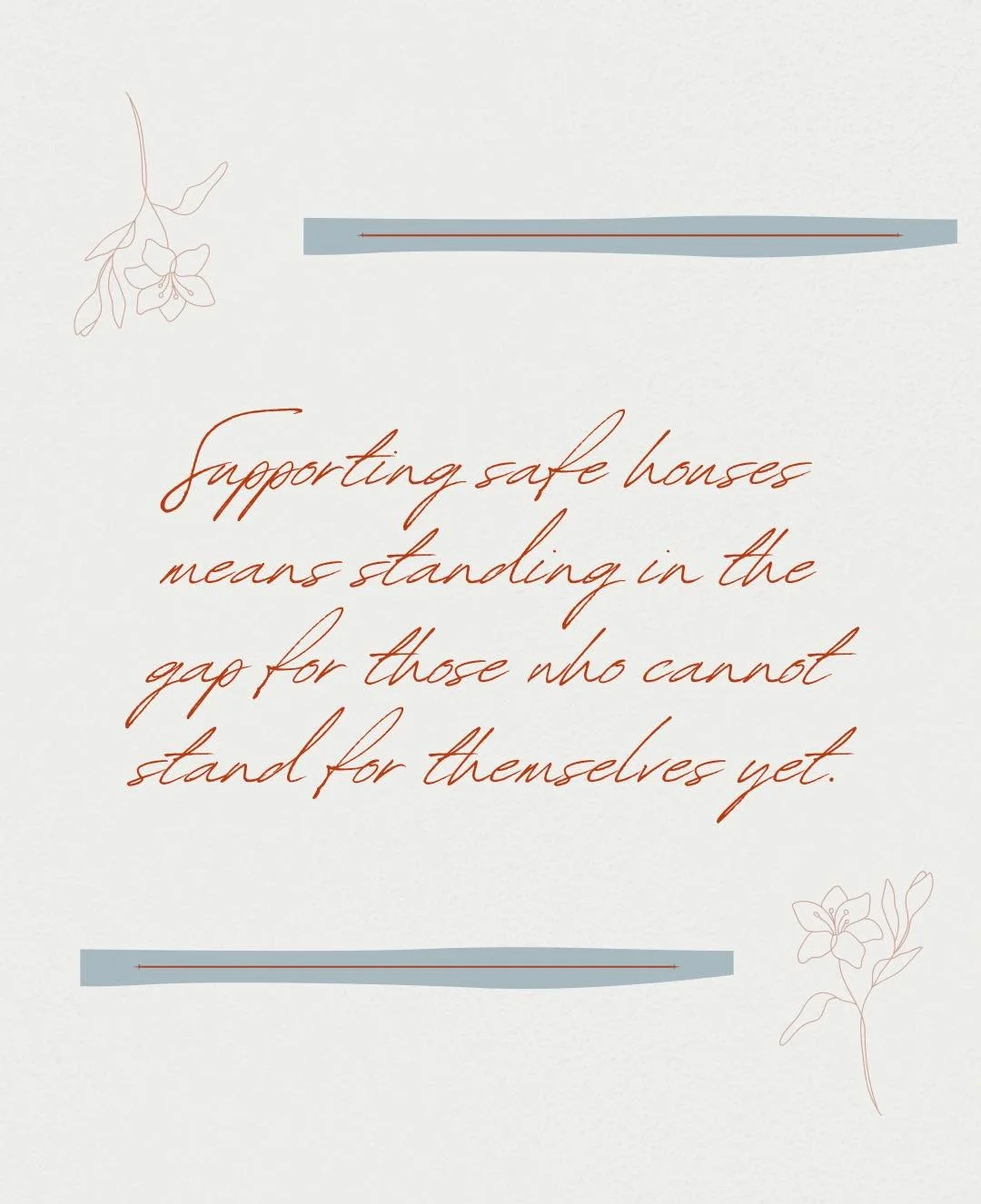 Safe houses are not just buildings &mdash; they are lifelines.

For survivors of trafficking and exploitation, a safe house is often the first place where fear begins to loosen its grip. It&rsquo;s where doors lock from the inside, meals are shared a