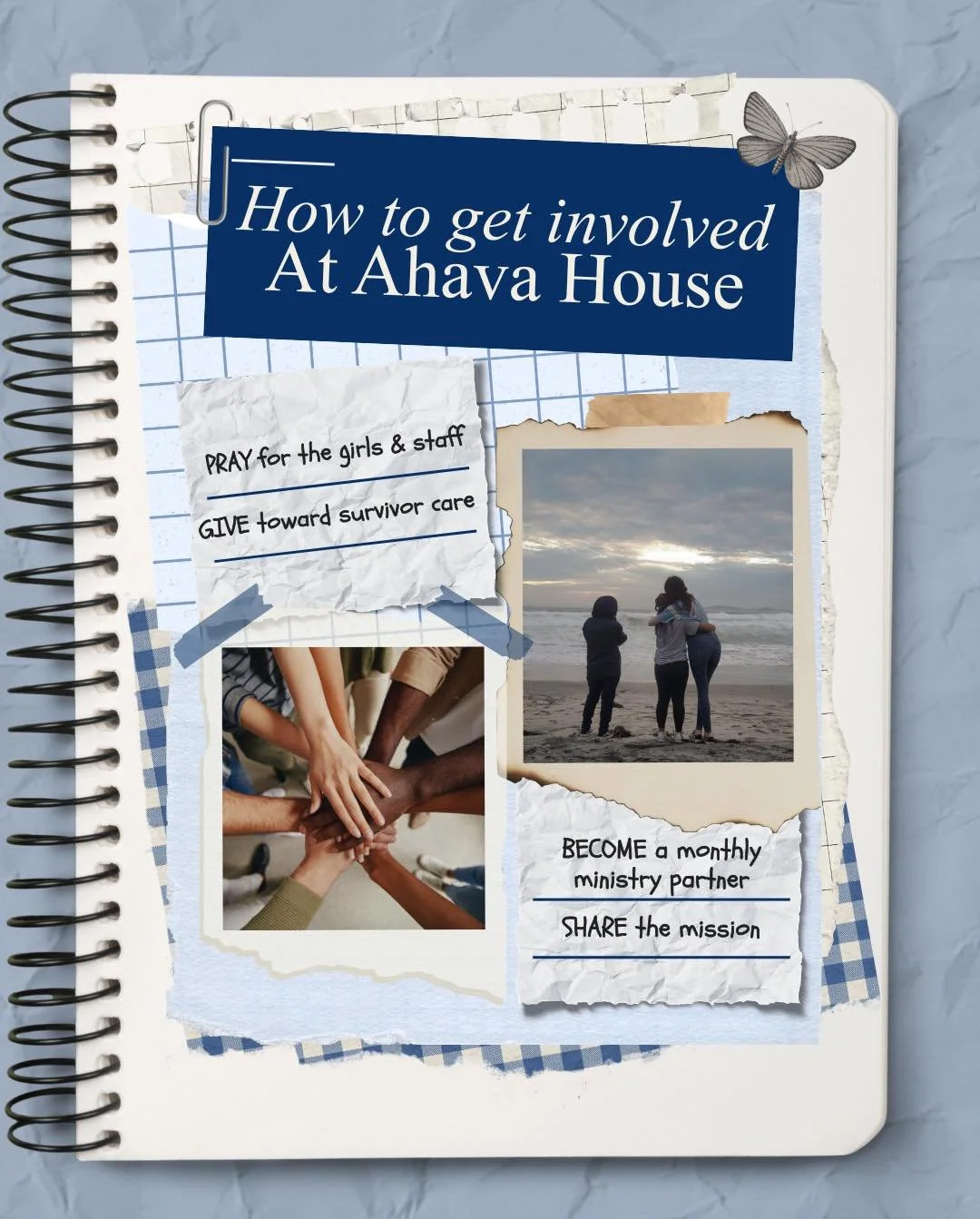 There are simple but powerful ways to support Ahava House:

Pray for healing, protection, and hope
Give to help meet daily needs and provide care. 
Share to spread the word and grow the mission. 

Every step matters. Thank you for being part of it. ?