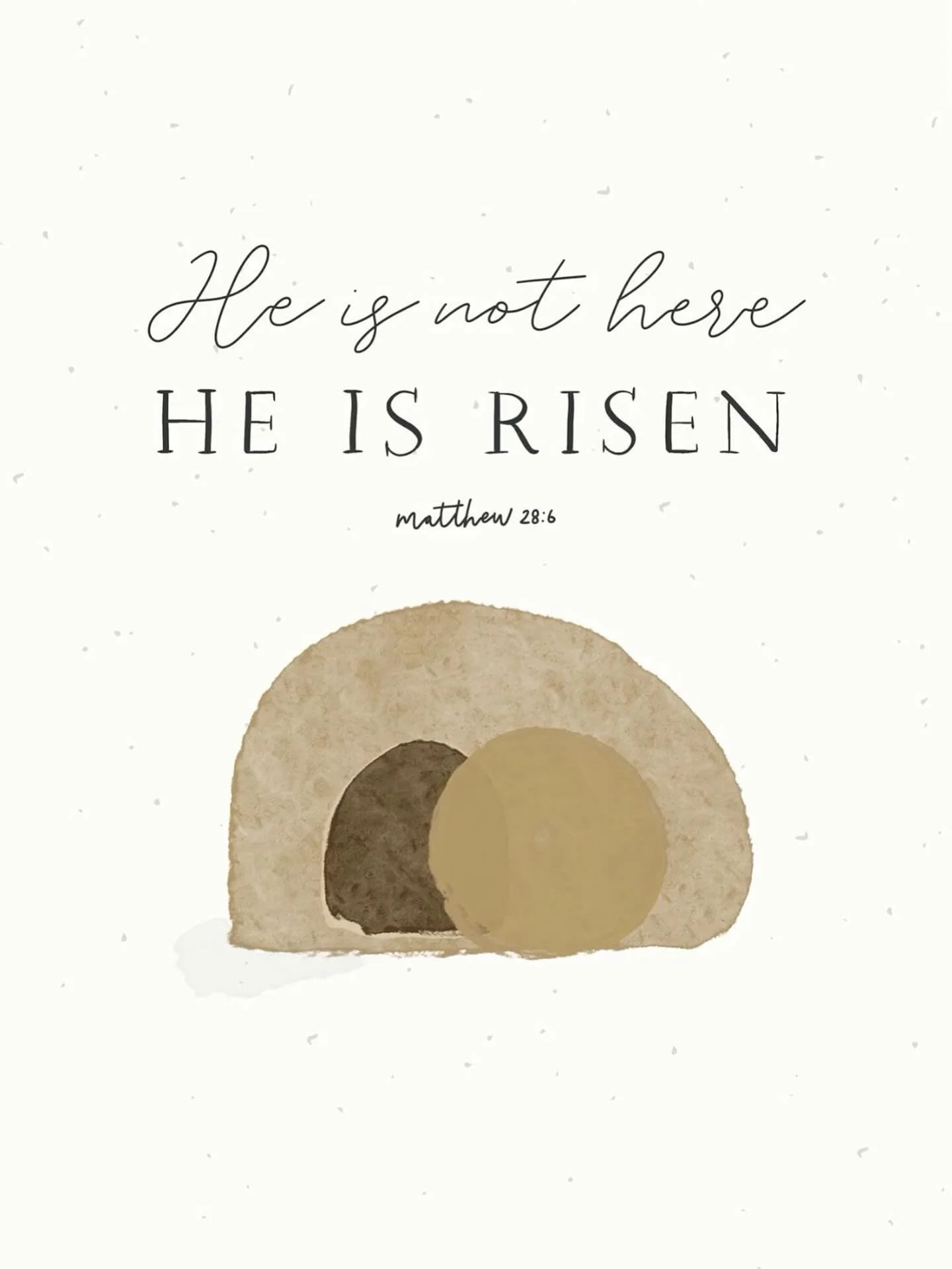 Happy Easter! He is risen! 🙌✨
Today we celebrate the victory, the hope, and the love that changed everything. The grave is empty, and because of that, we have new life in Him.

May this Easter fill your heart with peace, joy, and unshakable hope. 💛