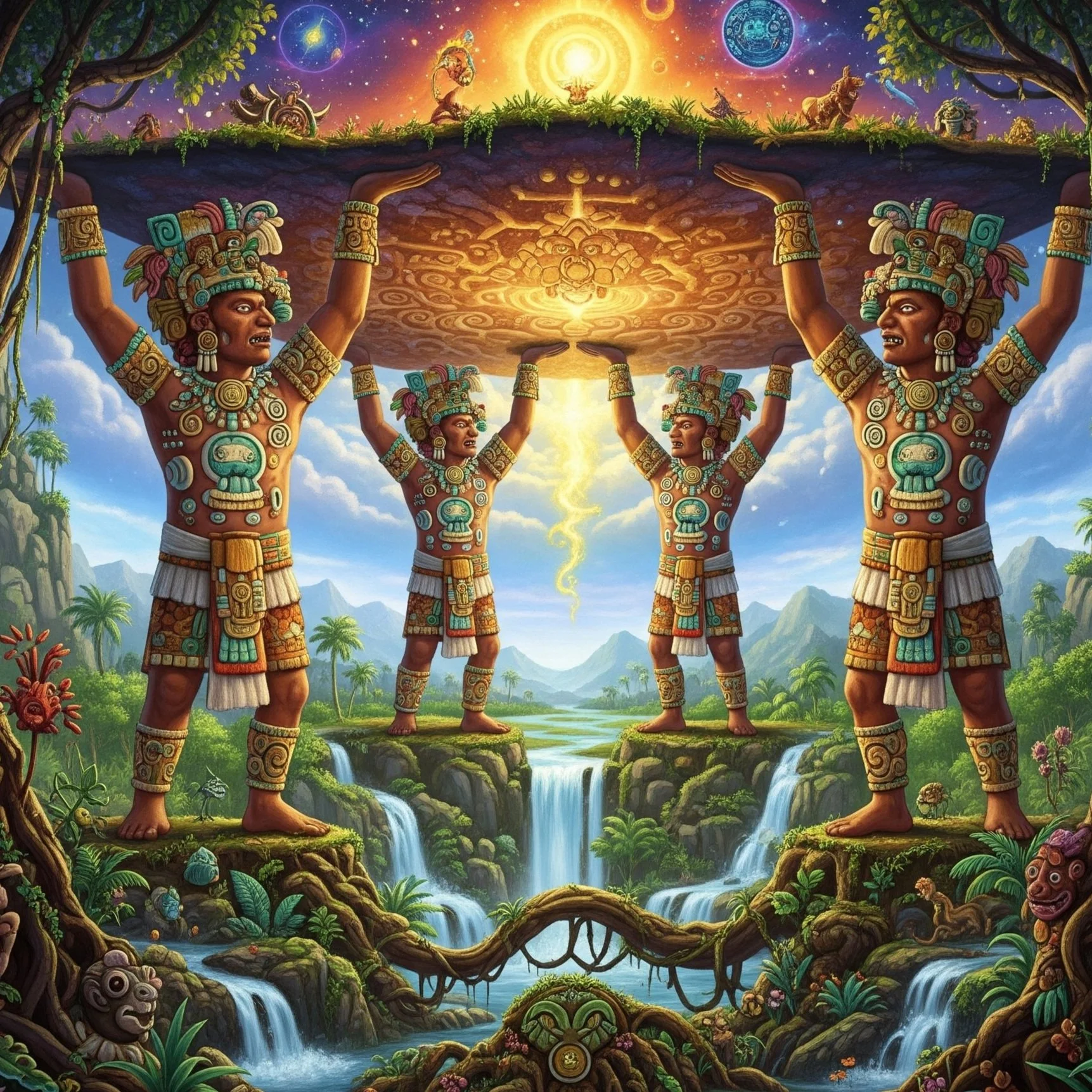Leyenda de los Bacabes: Los Cuatro Dioses del Cielo Maya