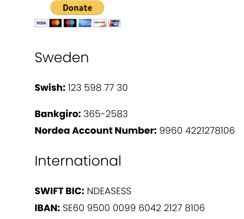 NEW BANK ACCOUNT IN SWEDEN