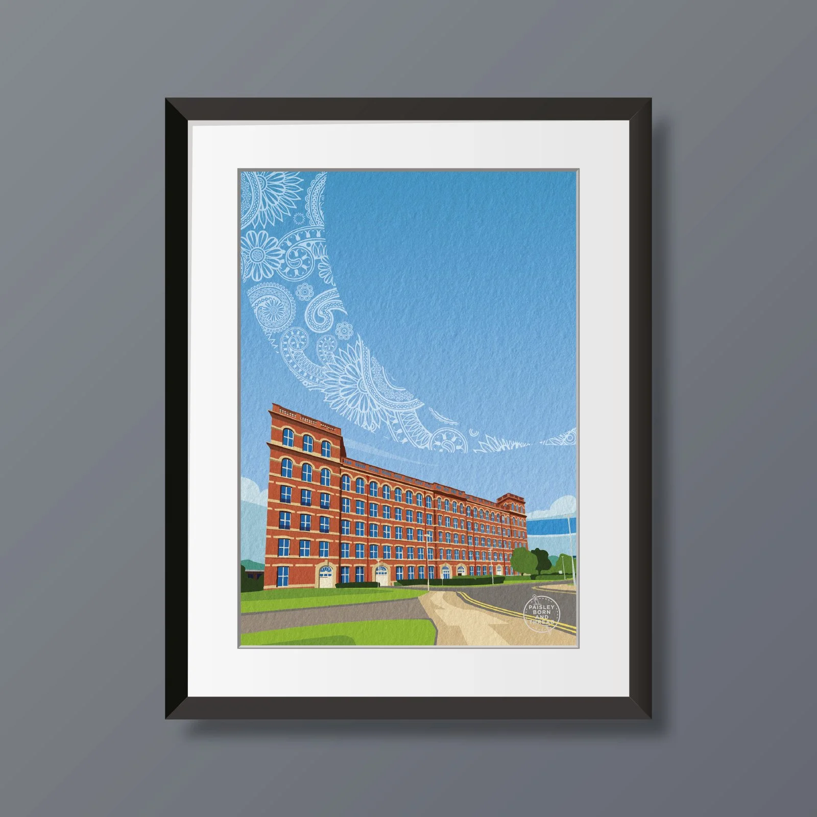 Anchor Mills  (Retro Travel Poster Style)