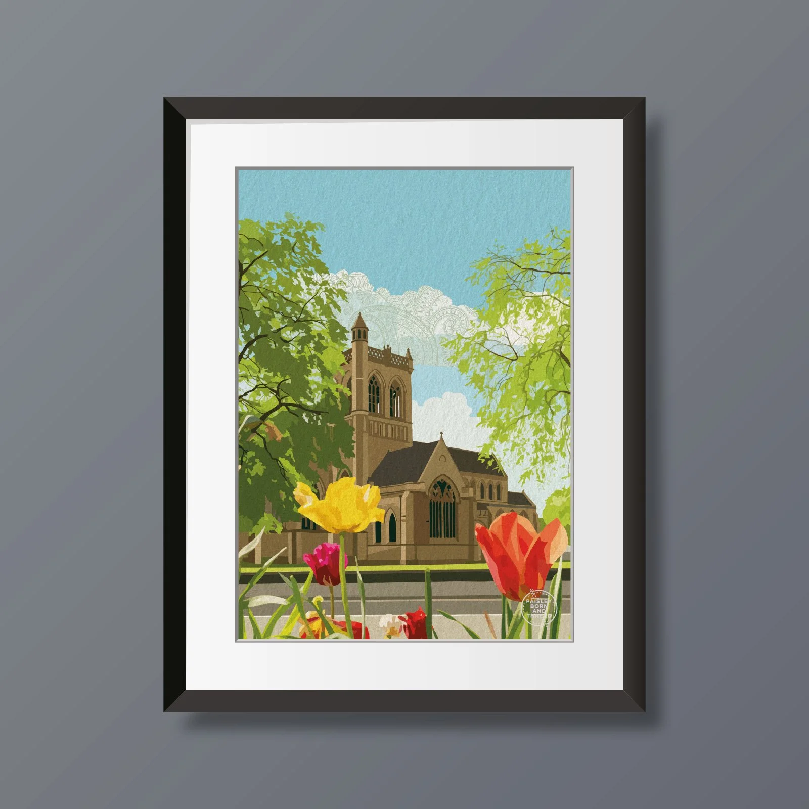 Paisley Abbey (Retro Travel Poster Style)
