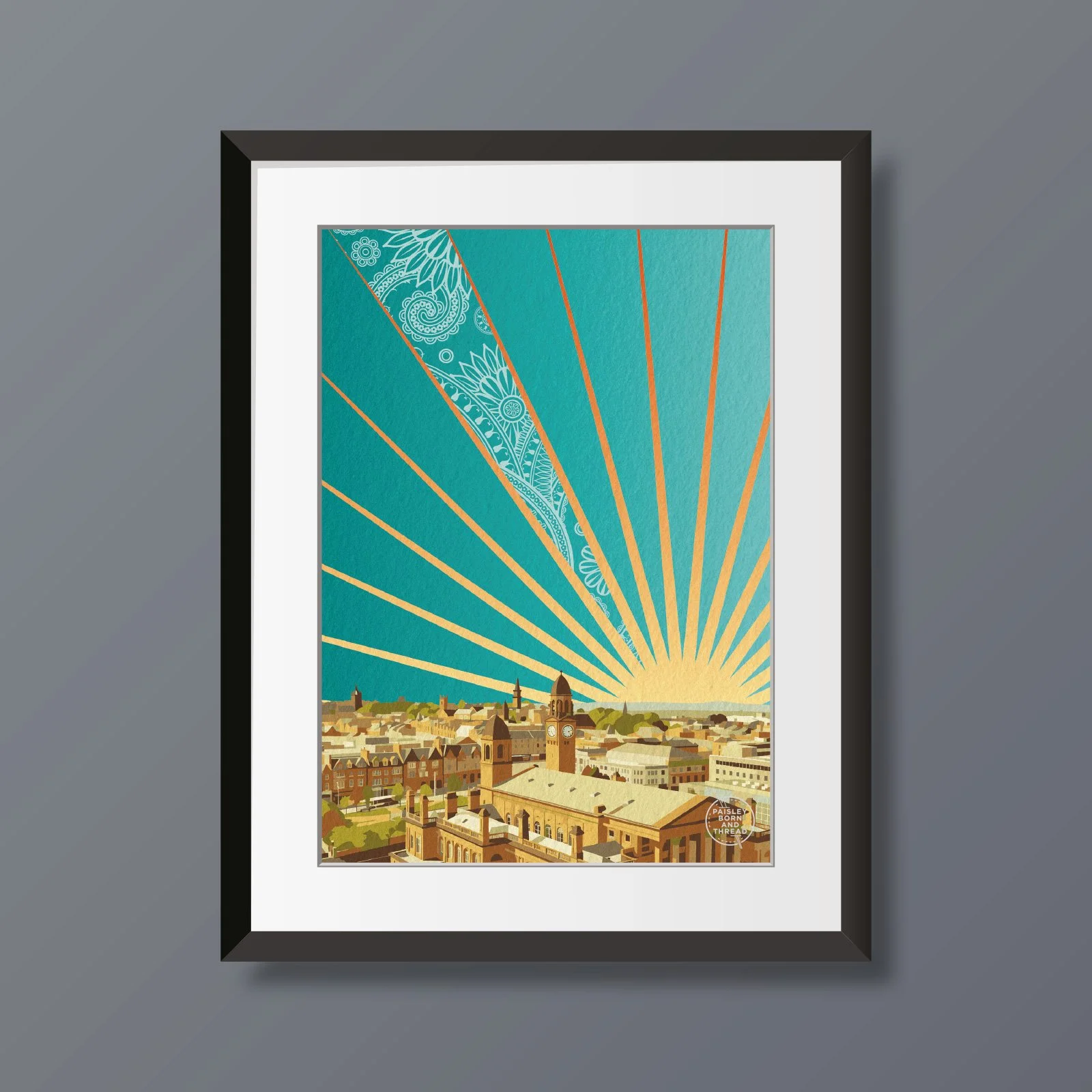 Paisley Town Centre (Retro Travel Poster Style)