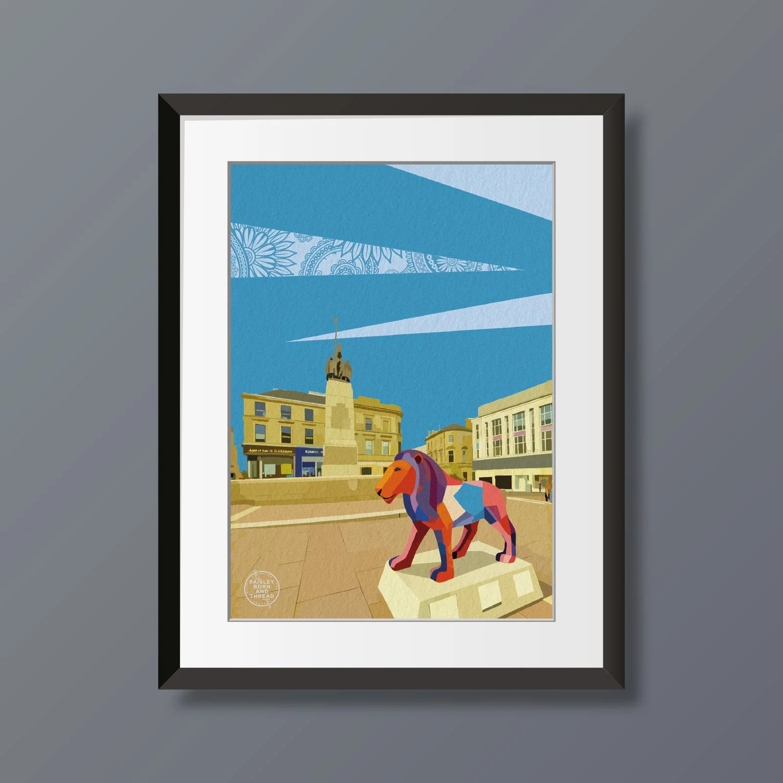 Paisley Cross (Retro Travel Poster Style)