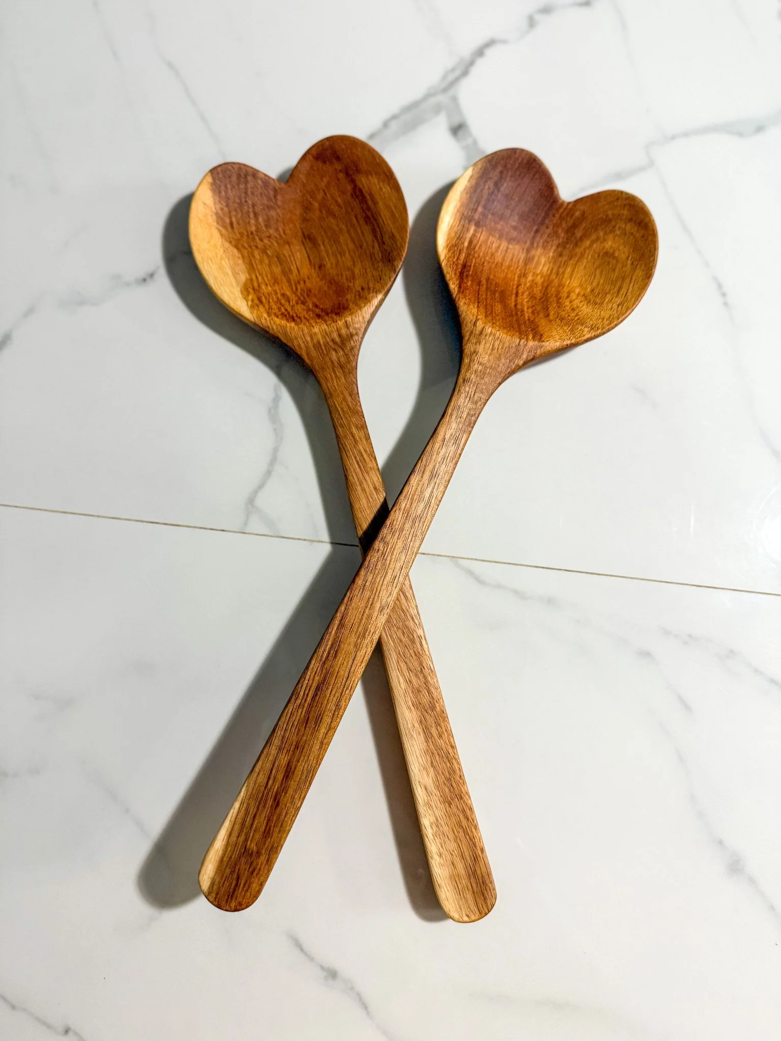Heart-Shaped Wooden Spoons Set