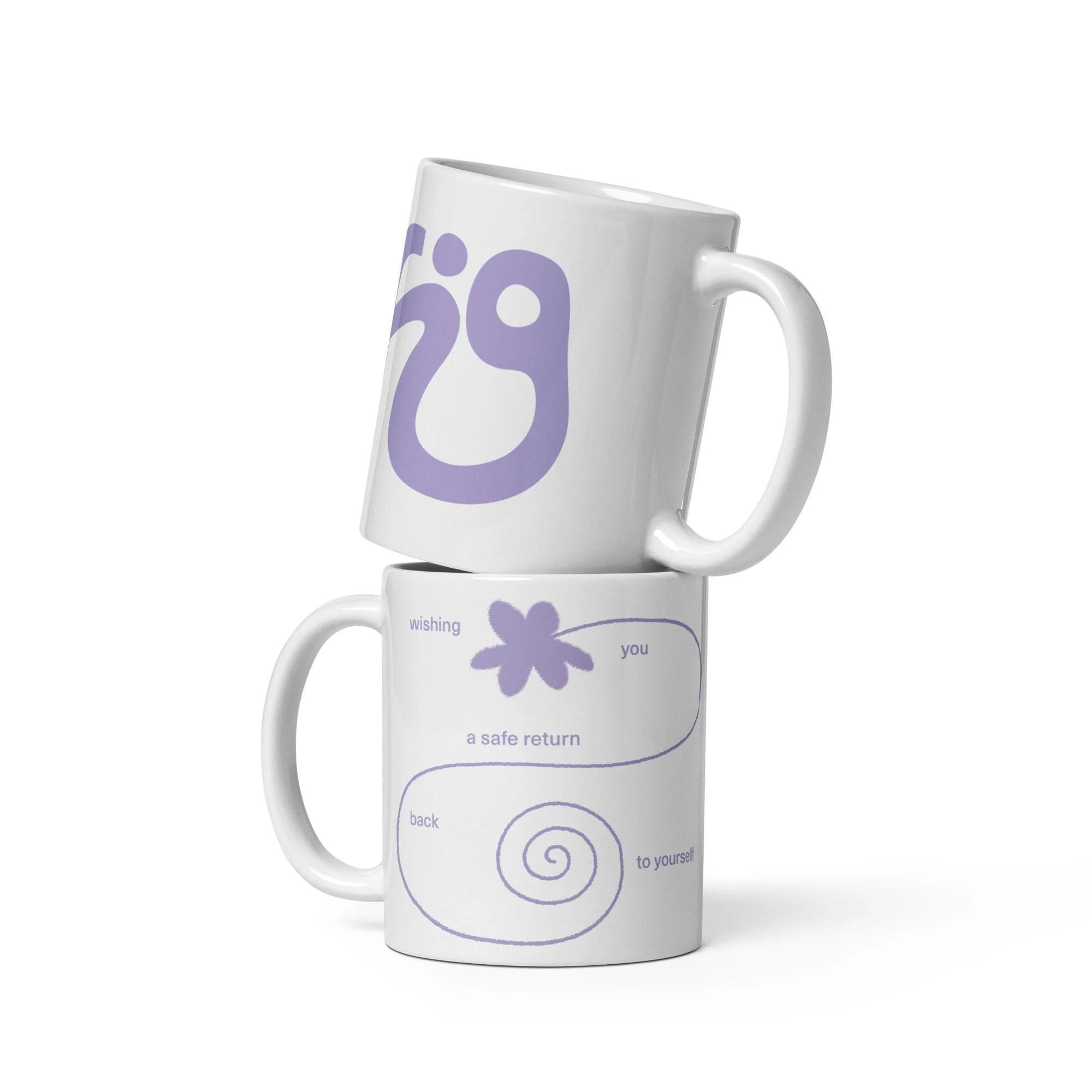 safe return mug, lilac