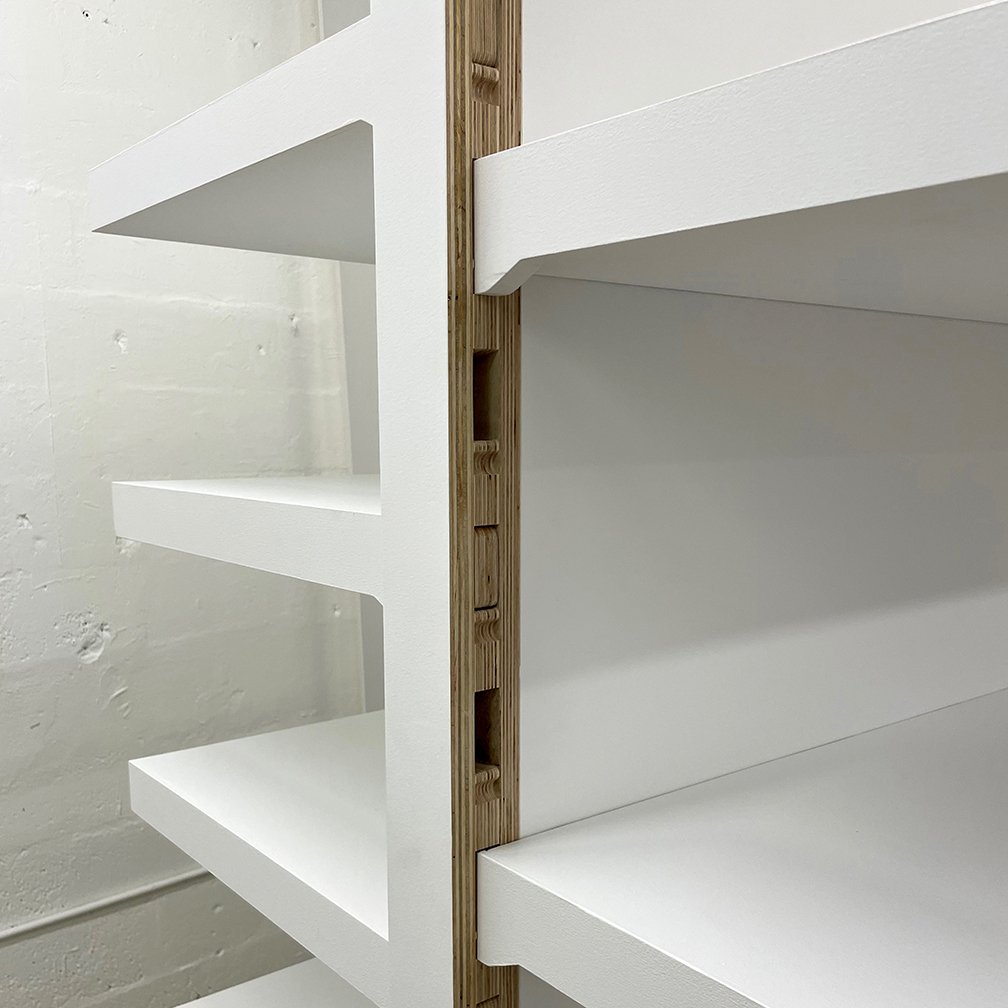 Art storage rack detail
