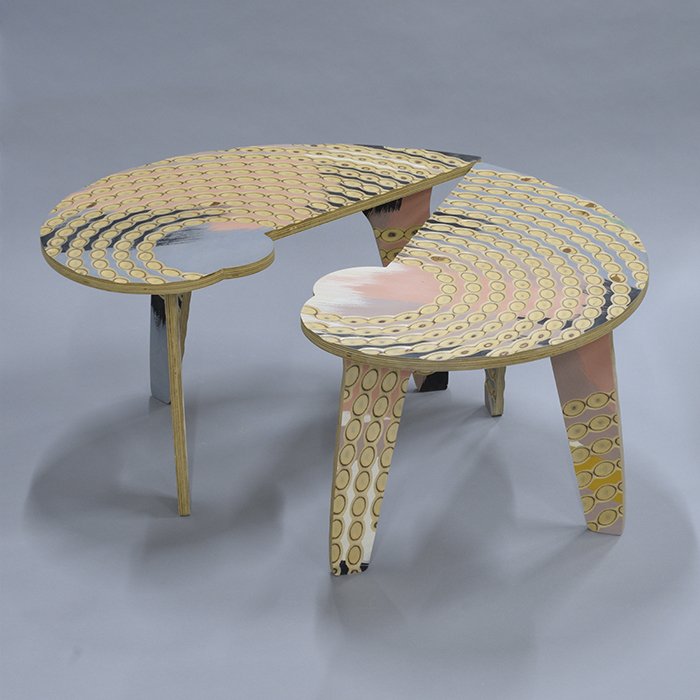 Rumble tables, 30” x 18” x 16.5”H (each), 2020