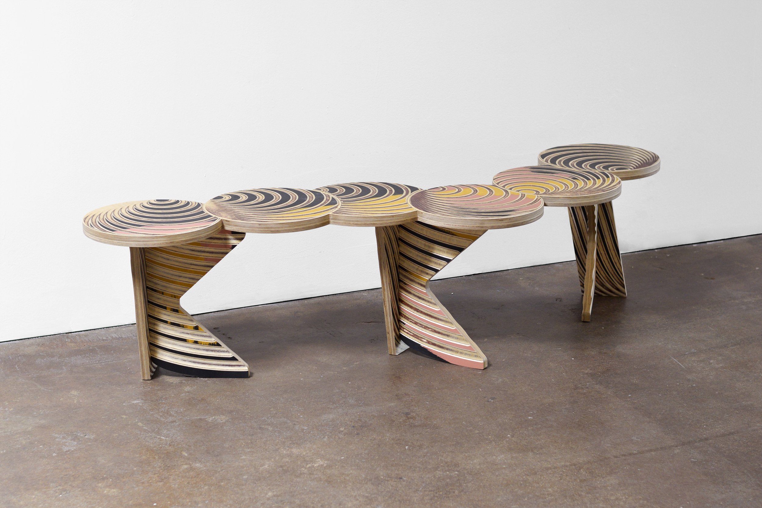 Progression bench, 68” x 26” x 17” H, 2020