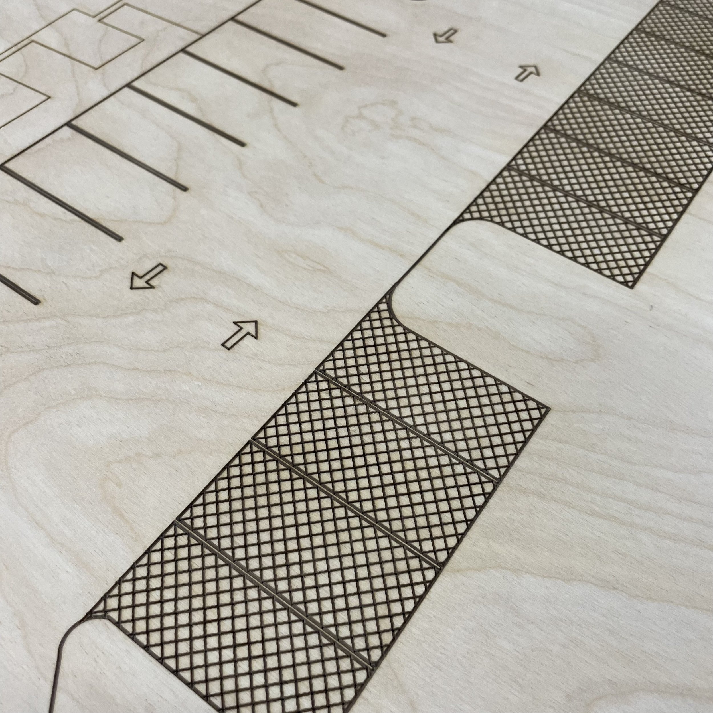 Lasercut basswood parts for architectural model