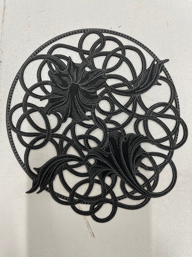 Lasercut paper artworks for IS Projects