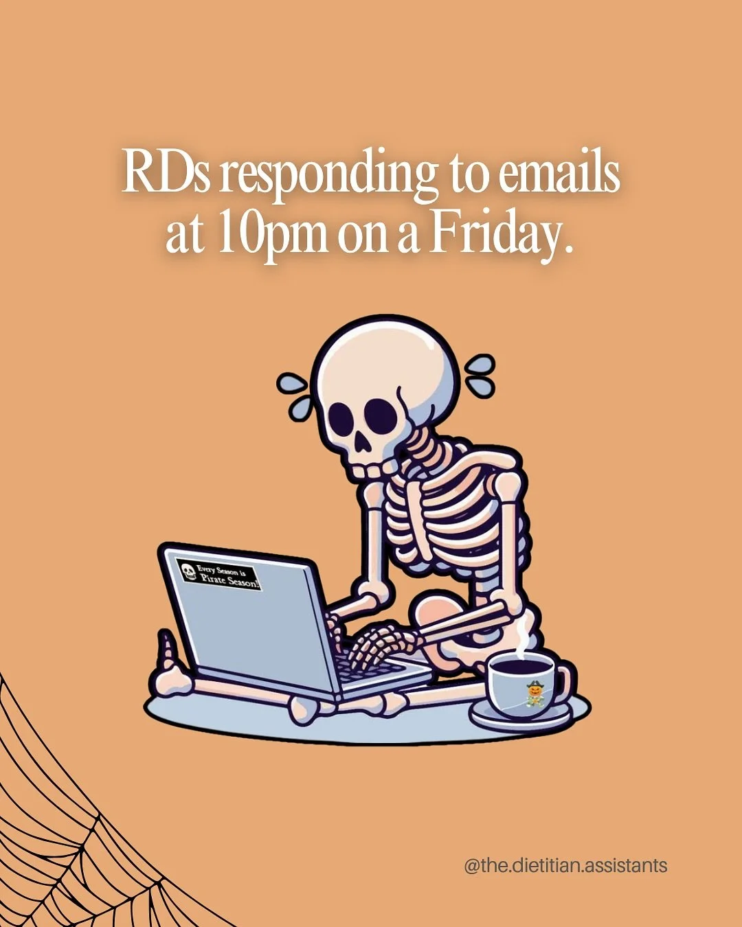 Happy Halloween from your friendly neighborhood VA 👻

If any of these hit too close to home... this is your sign.
The truth is, most RDs wait way too long to get support. They wait until they&rsquo;re completely burnt out, resentful of their busines
