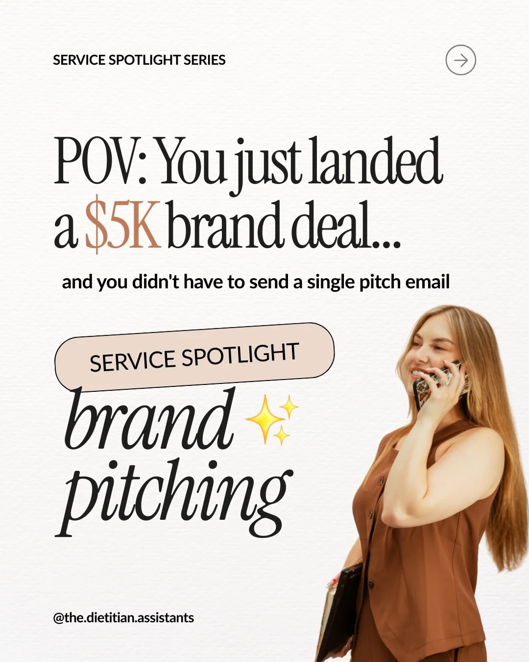 Let&rsquo;s be real: pitching yourself feels awkward 😅

Pitching brands, podcasts, and speaking opportunities? Even worse.

That&rsquo;s where I come in! I research brands that align with YOUR values, craft compelling pitches, send them on your beha