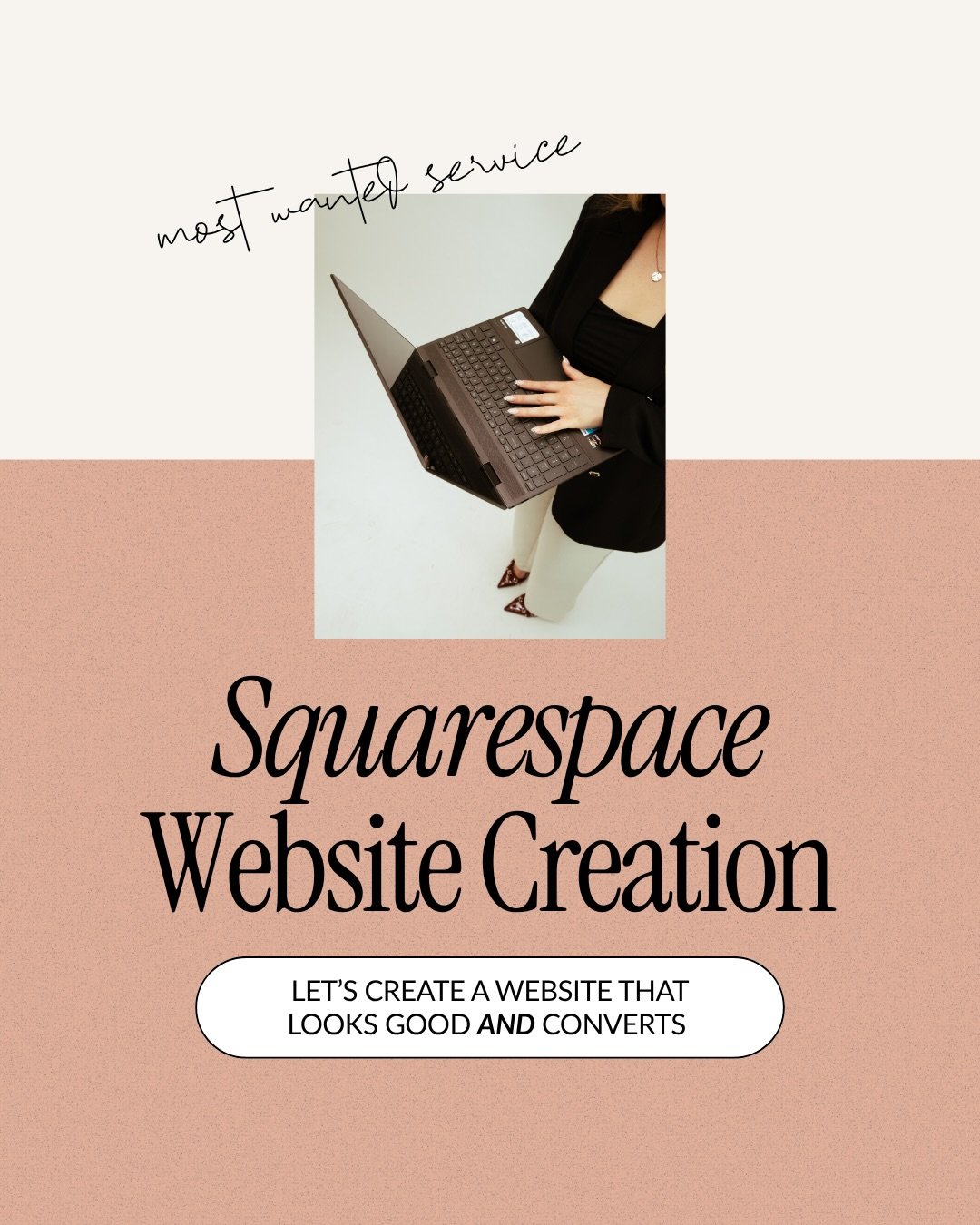 I present to you my MOST wanted service 🎉💻

A good website isn&rsquo;t just about &ldquo;looking pretty.&rdquo; It should clearly communicate:
✨who you help
✨what you offer
✨your brand personality
✨and why someone should trust you enough to book

T