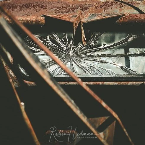 This glass is mesmerizing to me. Found this abandoned tow truck and had to stop.