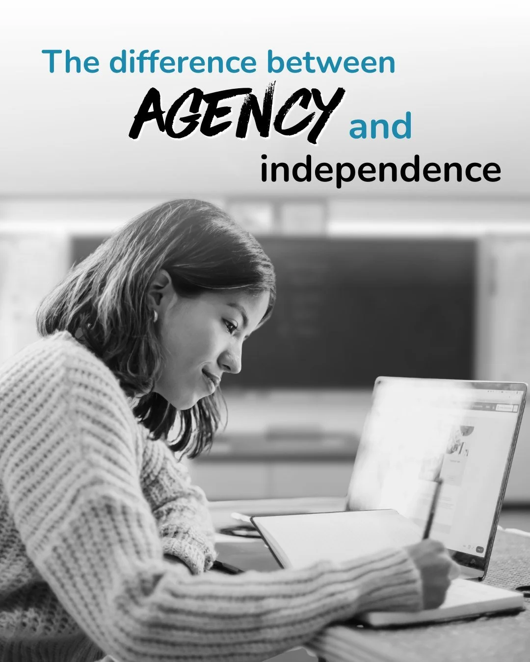 An independent student isn't necessarily an agentic learner. Students can work independently and still be unsure about:

What am I learning?
How am I going?
What should I do next?

True learning agency develops over time. Students need opportunities 