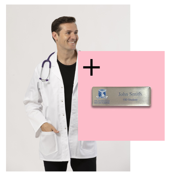 Bundle - Optometry essentials (lab coat and name badge)