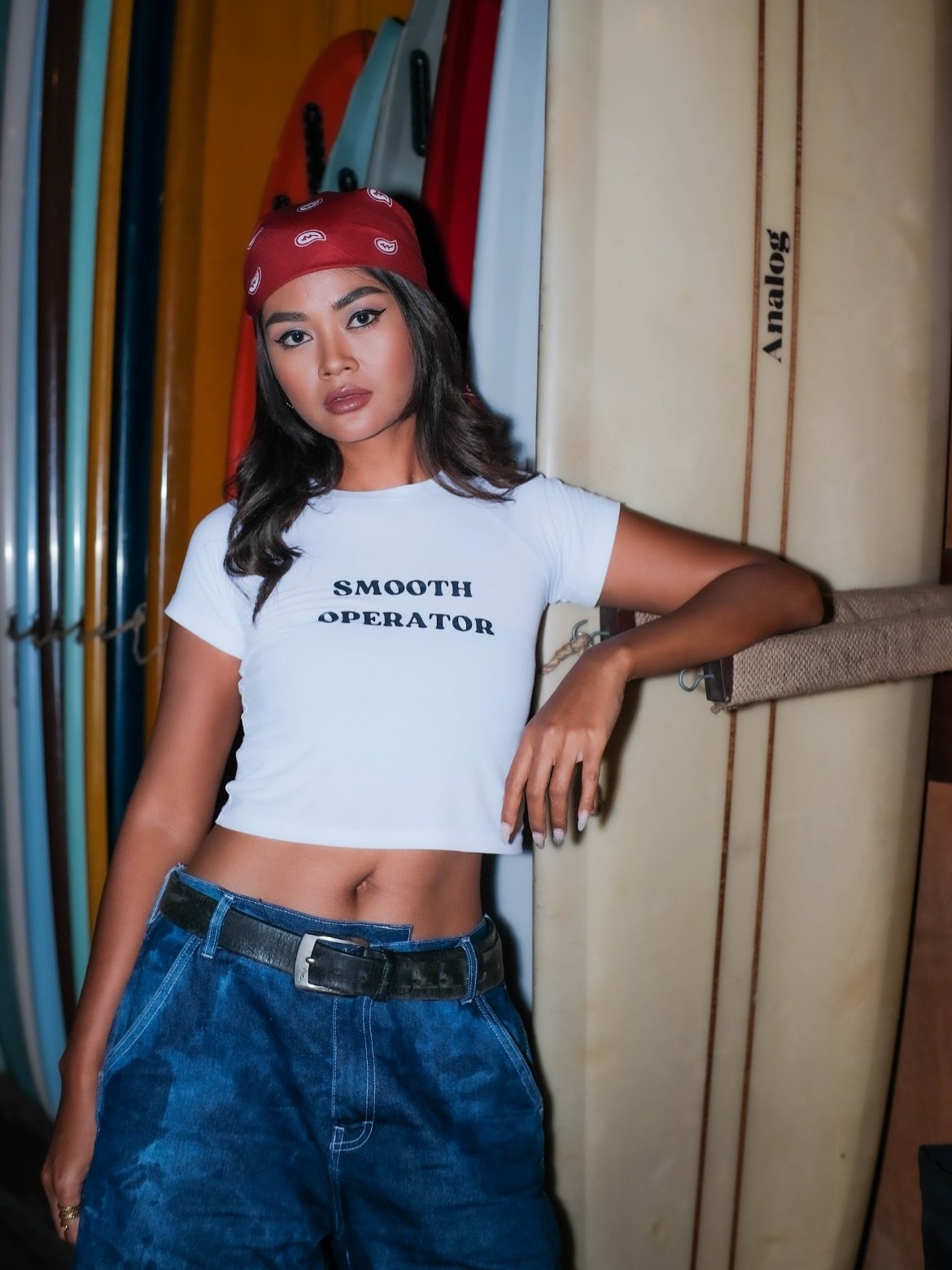 Stunning @ajengg.pratiwi wears our Smooth Operator baby tee ❤️😍 ugh so pretty!! 

📸 @hey_its_me_erfi