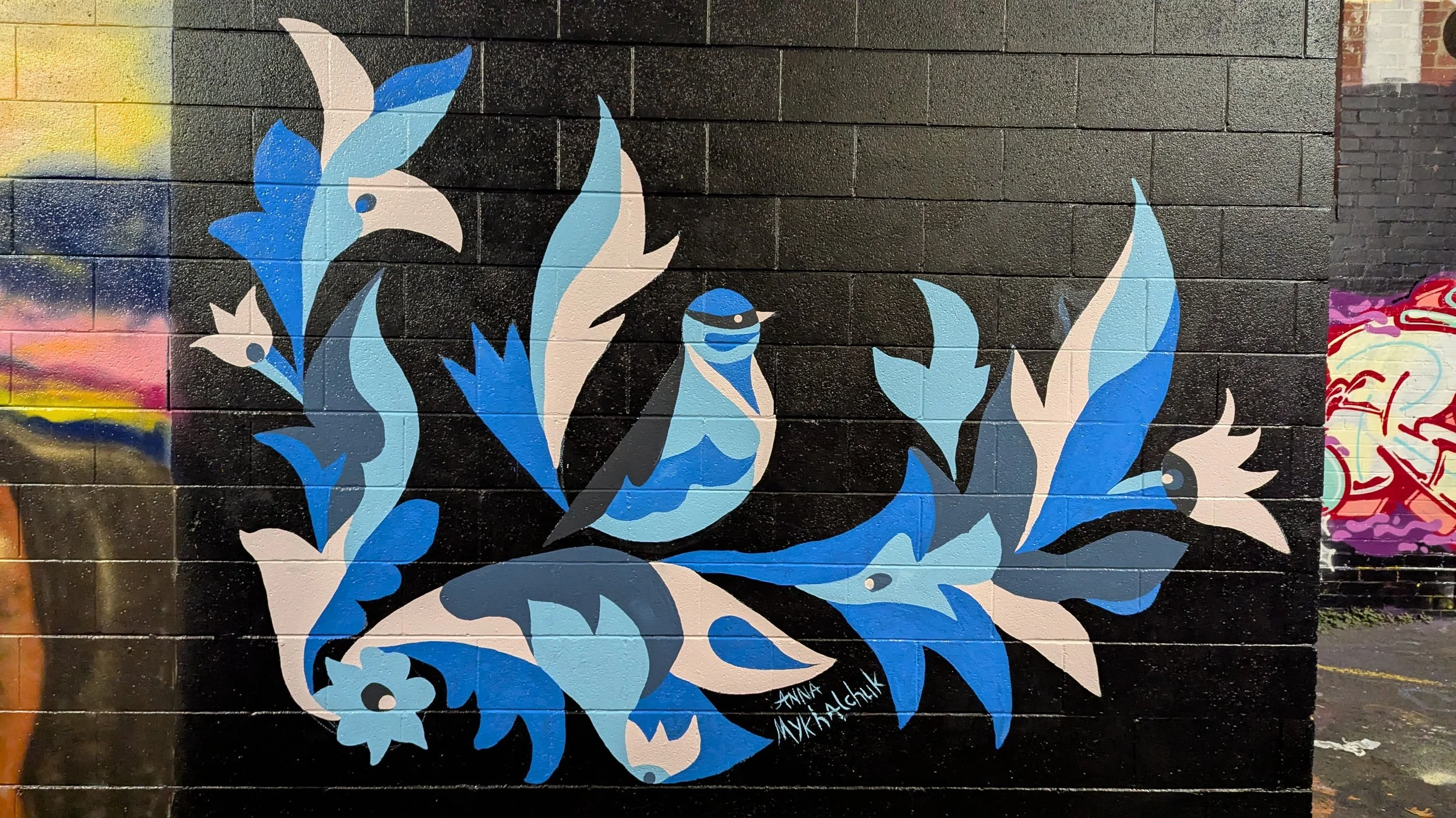 Mural Blue Wren