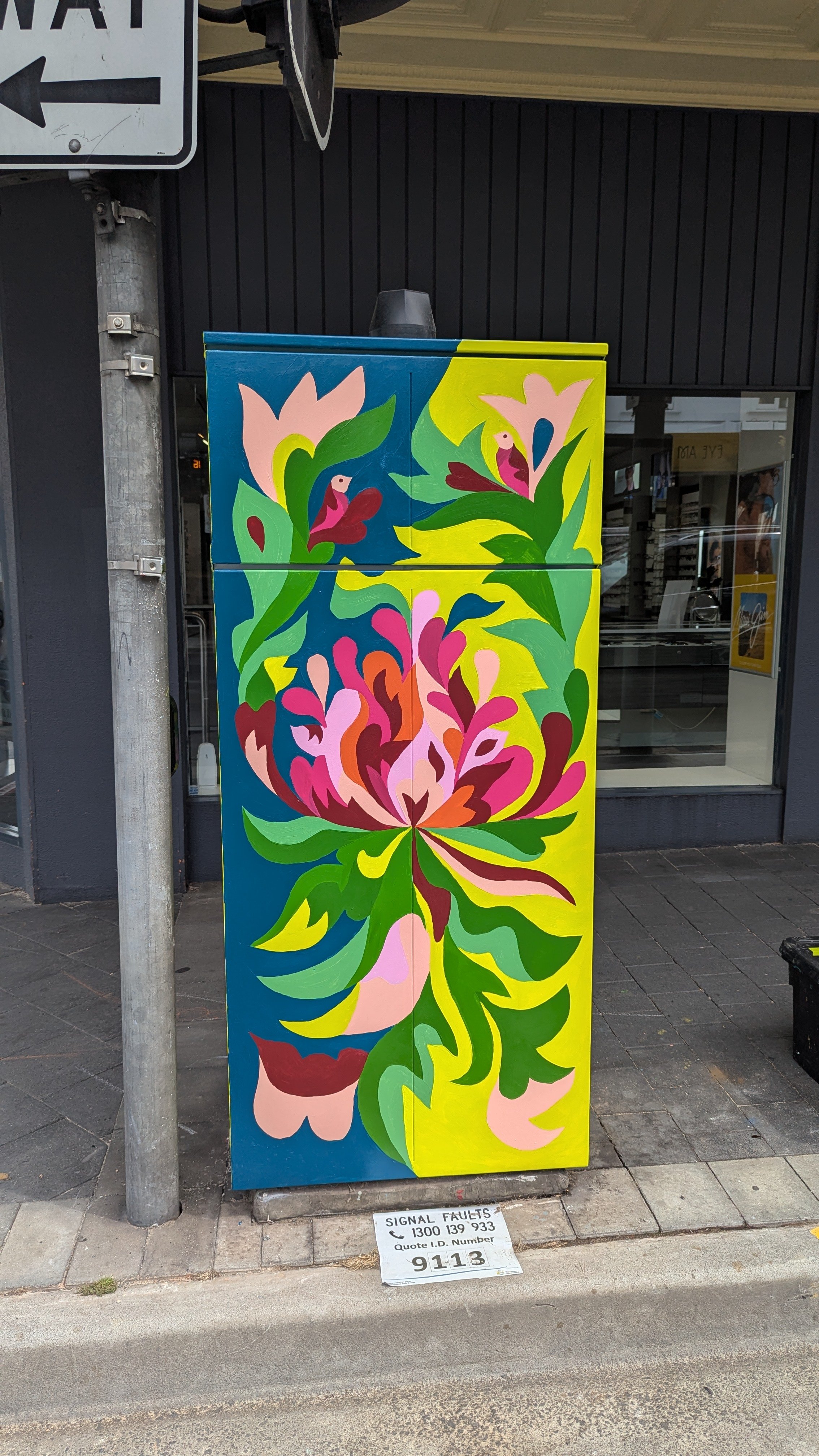 Mural Waratah at the sunrise