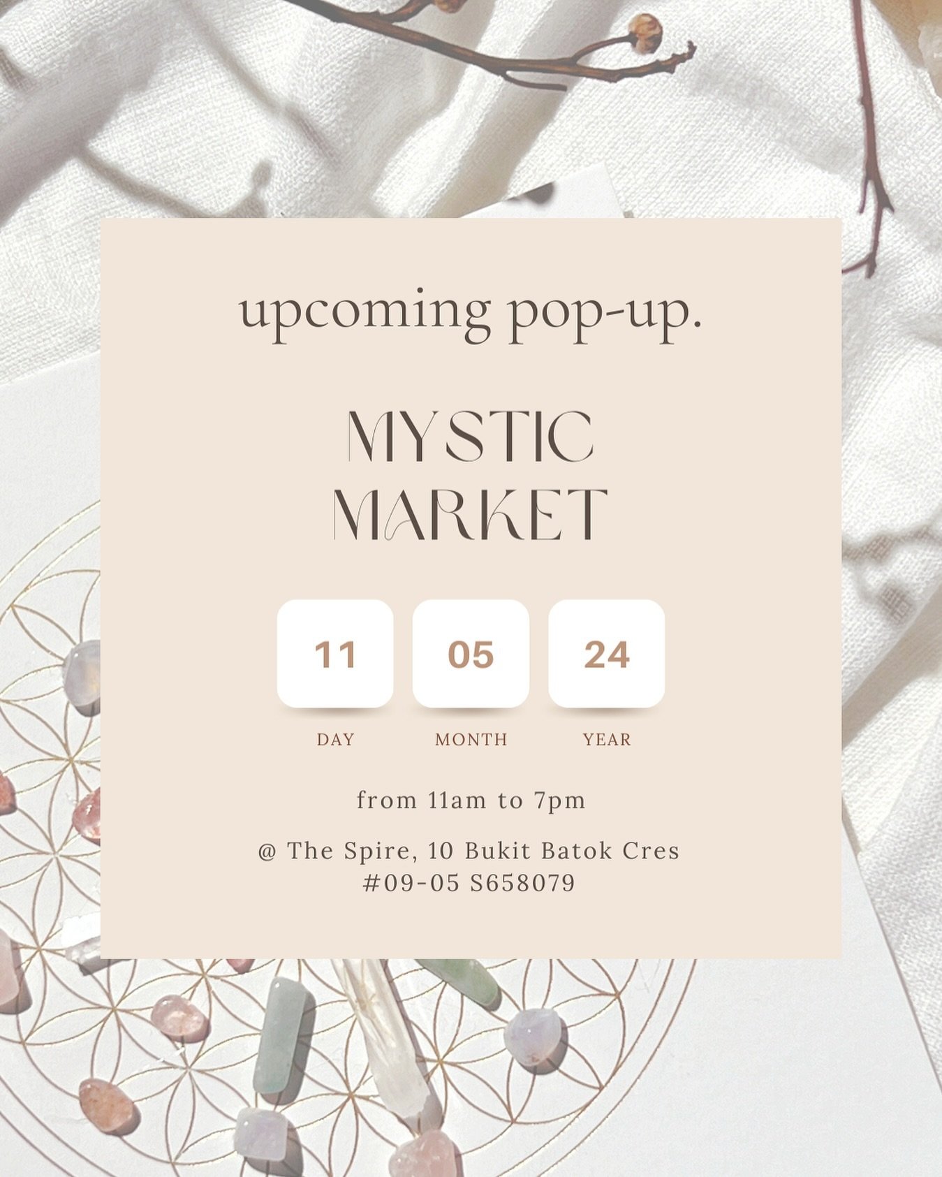 We are going to be at Mystic Market alongside some of the other amazing vendors in the spiritual/wellness realm!! We&rsquo;re really excited for this year&rsquo;s line up and we know you are too! Drop by for chit chats, crystal grids, readings, and m
