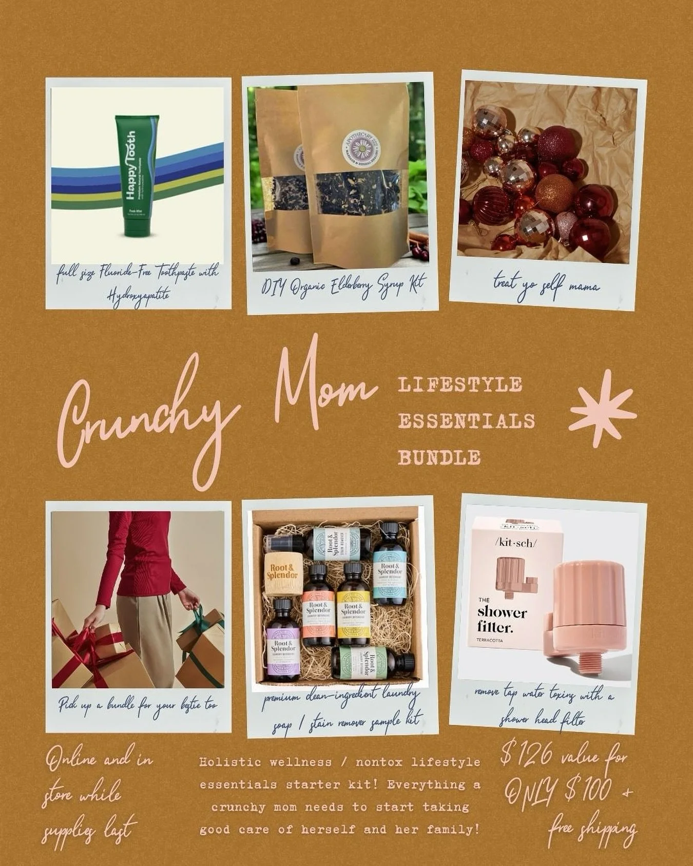 Here&rsquo;s another great nontoxic lifestyle bundle handpicked by me (Amy) &amp; designed to save you money!

$126 value for only $100 + IT SHIPS FOR FREE!

✨CRUNCHY MOM LIFESTYLE ESSENTIALS✨

Includes:

🪥one full size, fluoride free, remineralizin